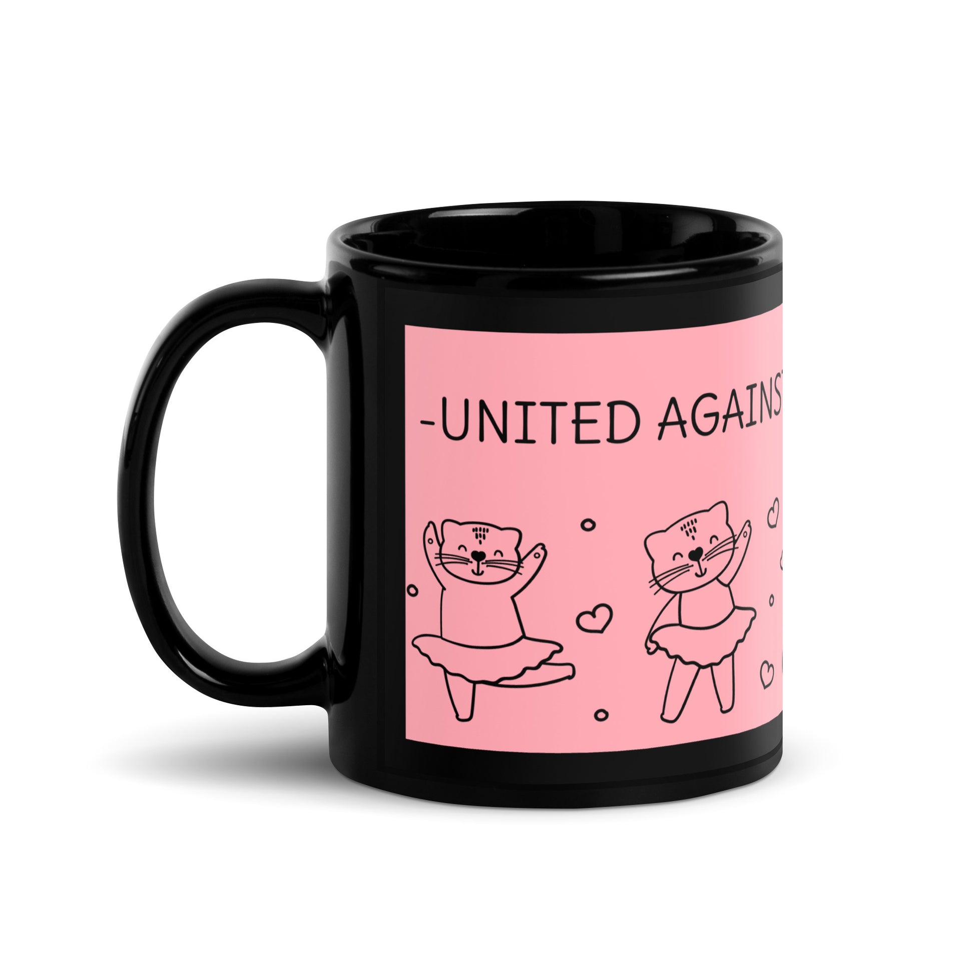 Cute Doodle Pet | Black Glossy Mug