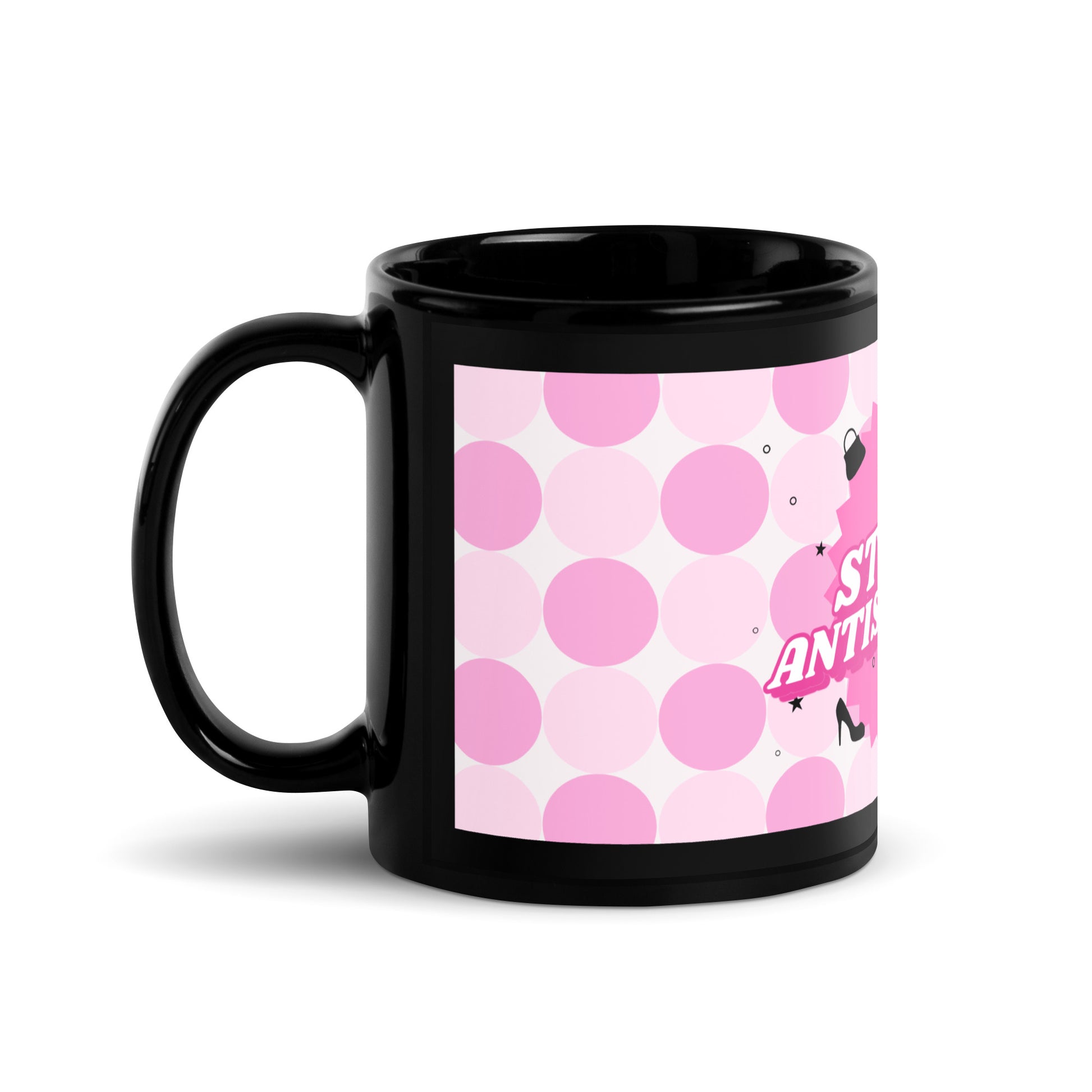 Pink Destiny | Antisemitism | Black Glossy Mug