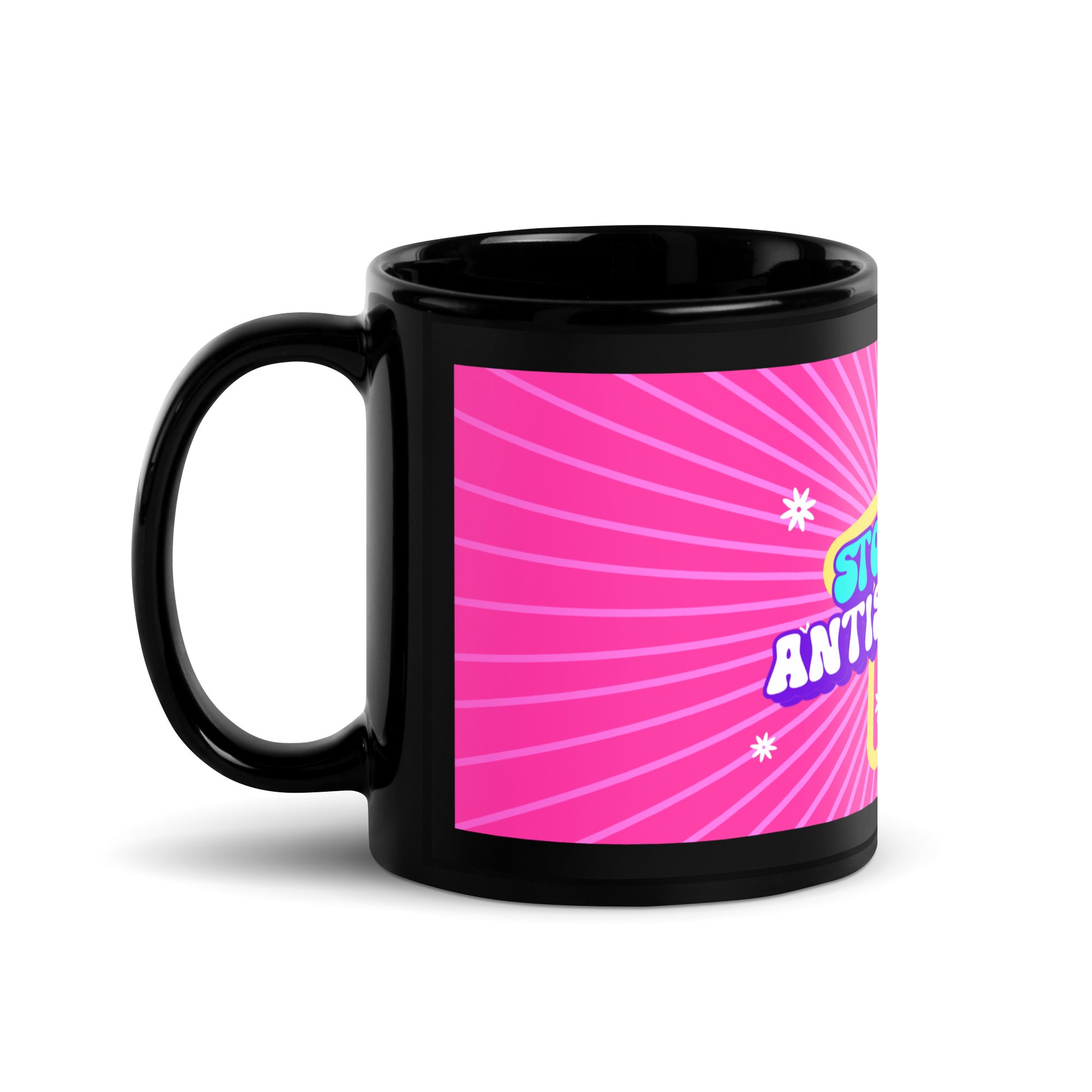 Pink Destiny | Antisemitism | Black Glossy Mug