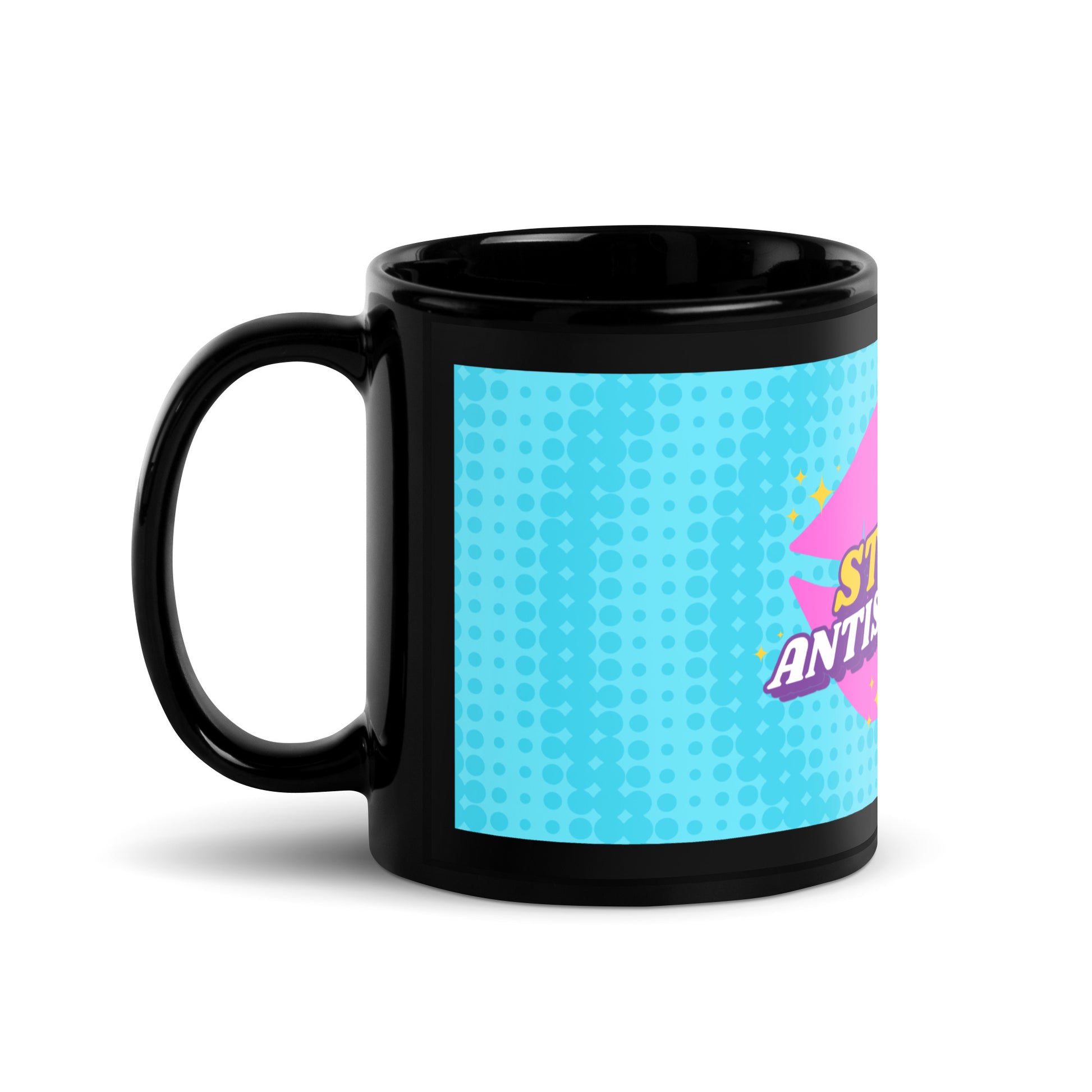Pink Destiny | Antisemitism | Black Glossy Mug