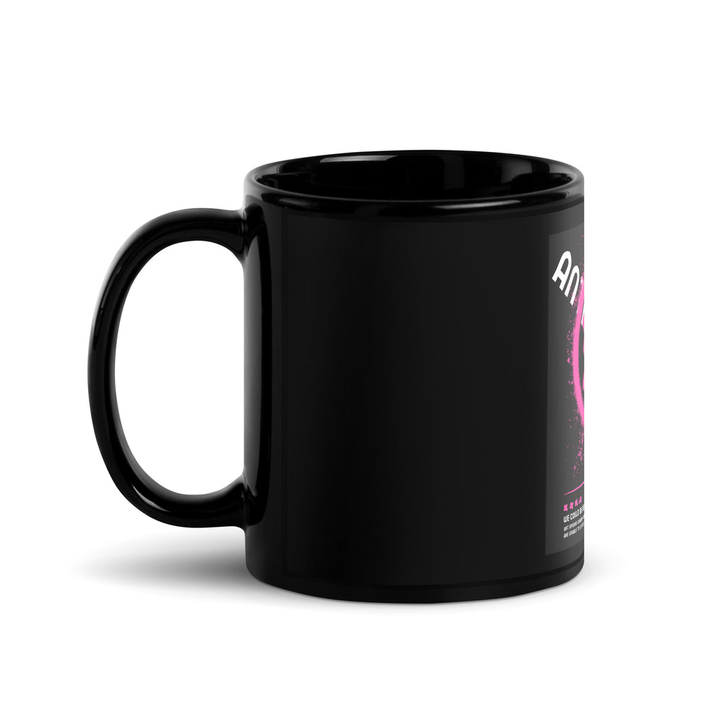Fuck Antisemitism Graffiti | Black Glossy Mug