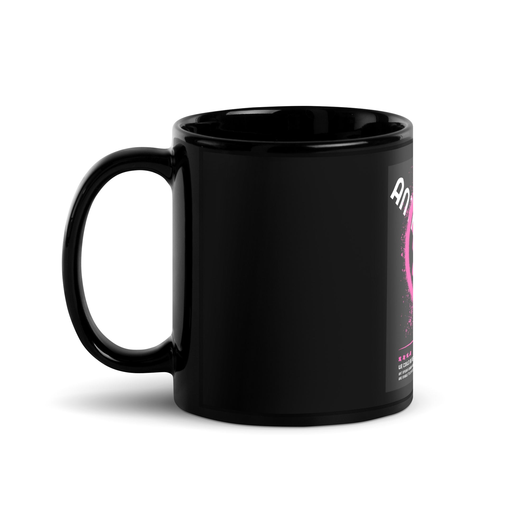Fuck Antisemitism Graffiti | Black Glossy Mug
