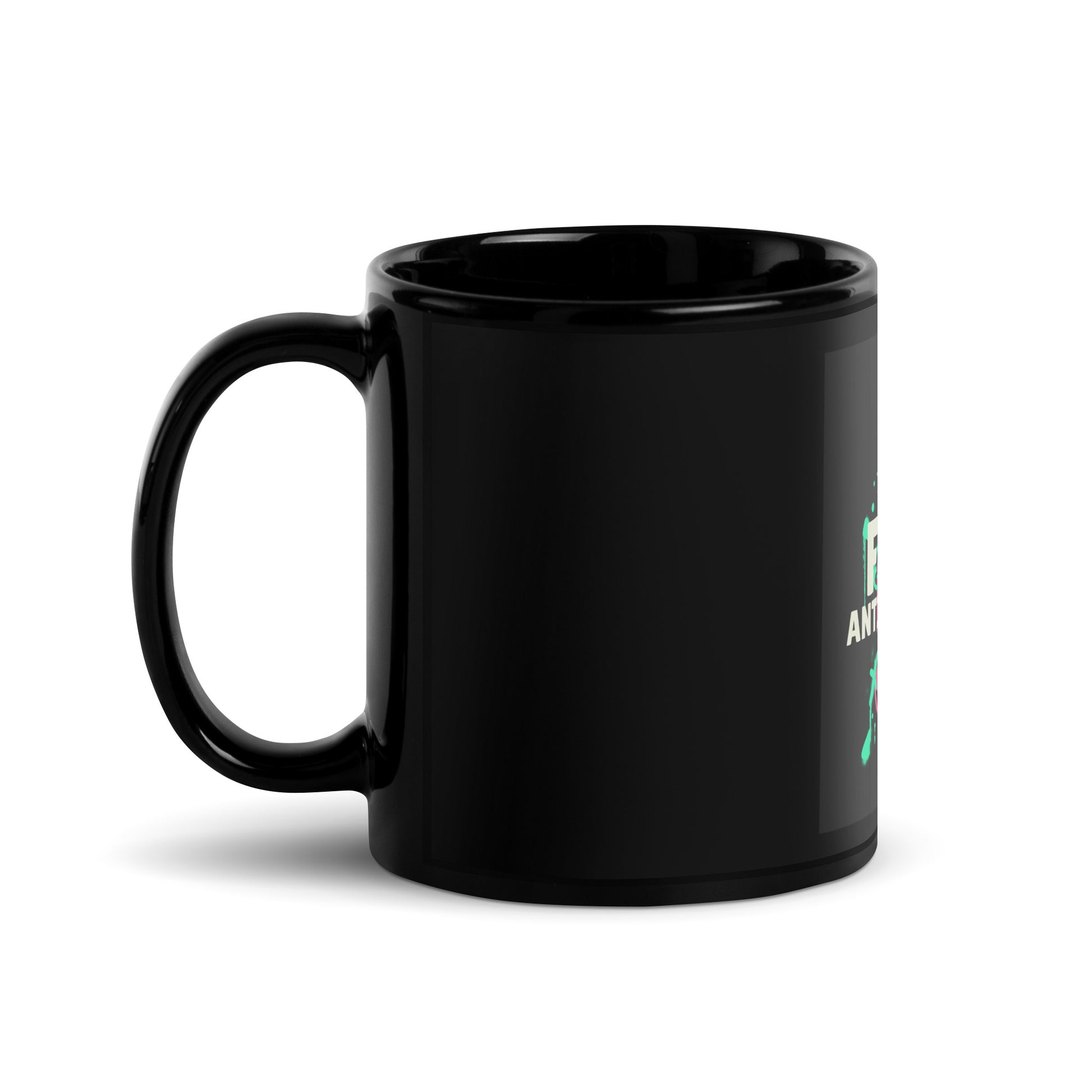 Fuck Antisemitism Graffiti | Black Glossy Mug