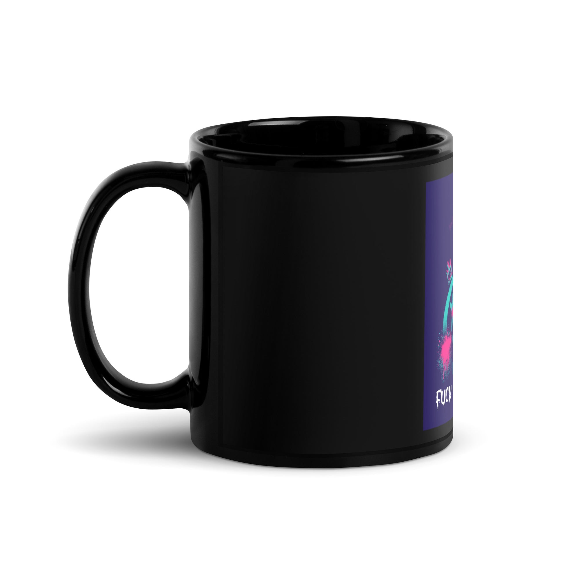 Fuck Antisemitism Graffiti | Black Glossy Mug