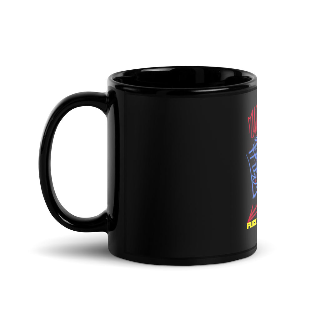 Fuck Antisemitism Graffiti | Black Glossy Mug