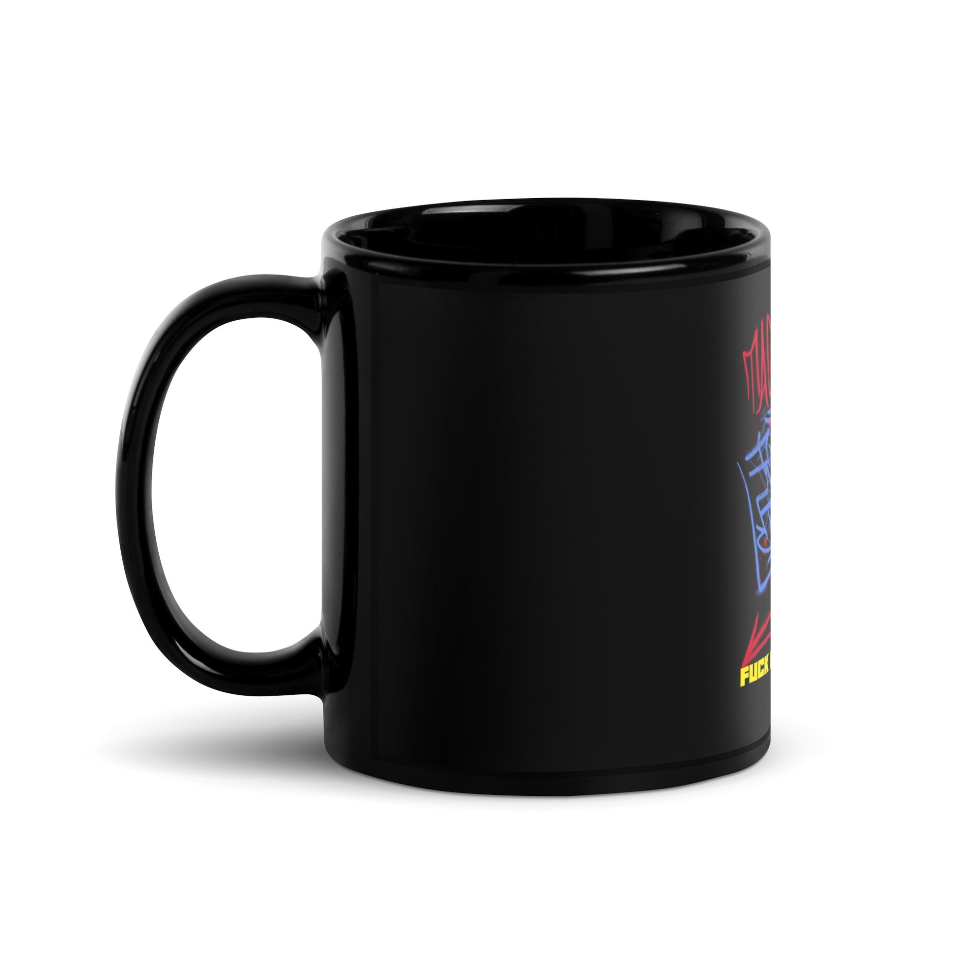 Fuck Antisemitism Graffiti | Black Glossy Mug