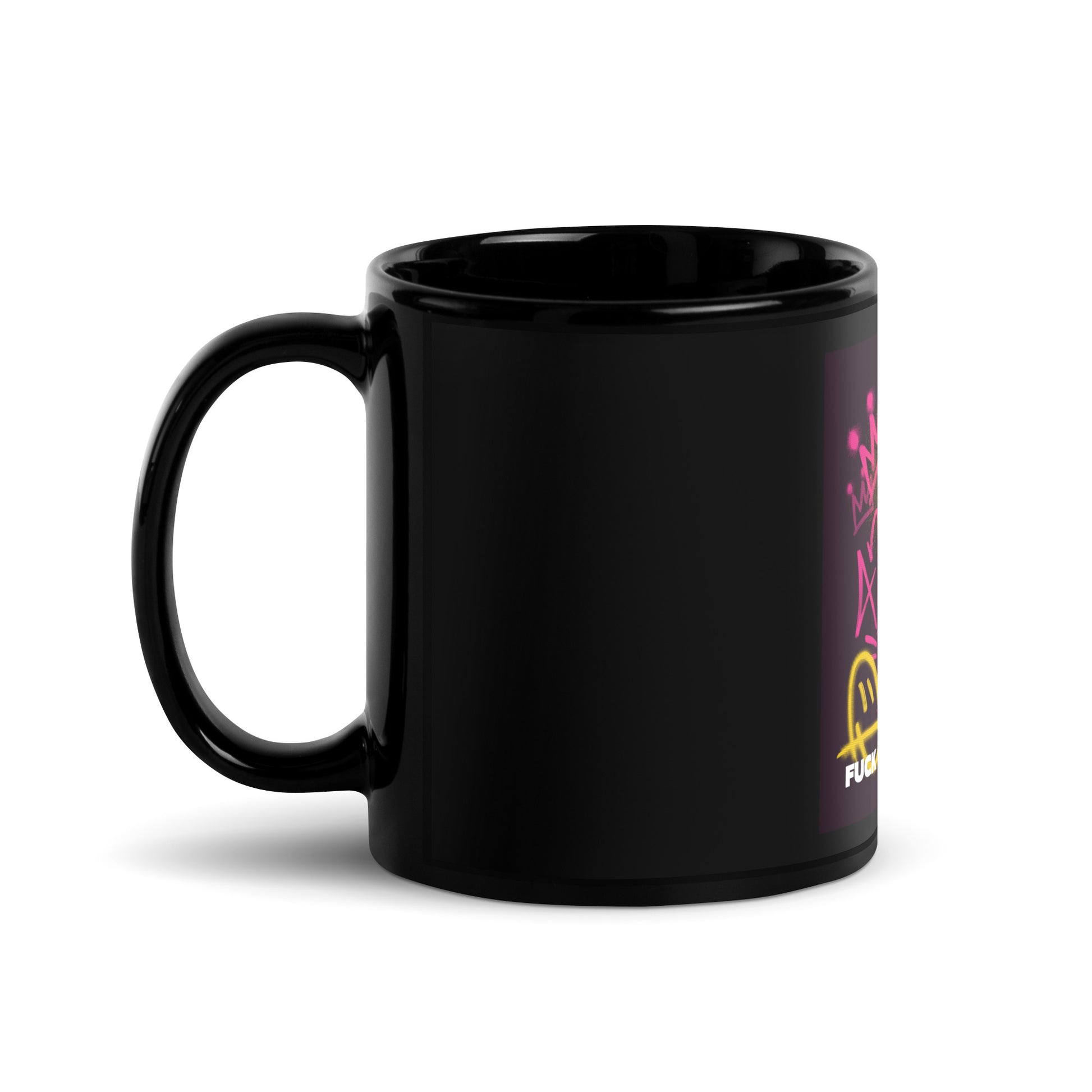 Fuck Antisemitism Graffiti | Black Glossy Mug