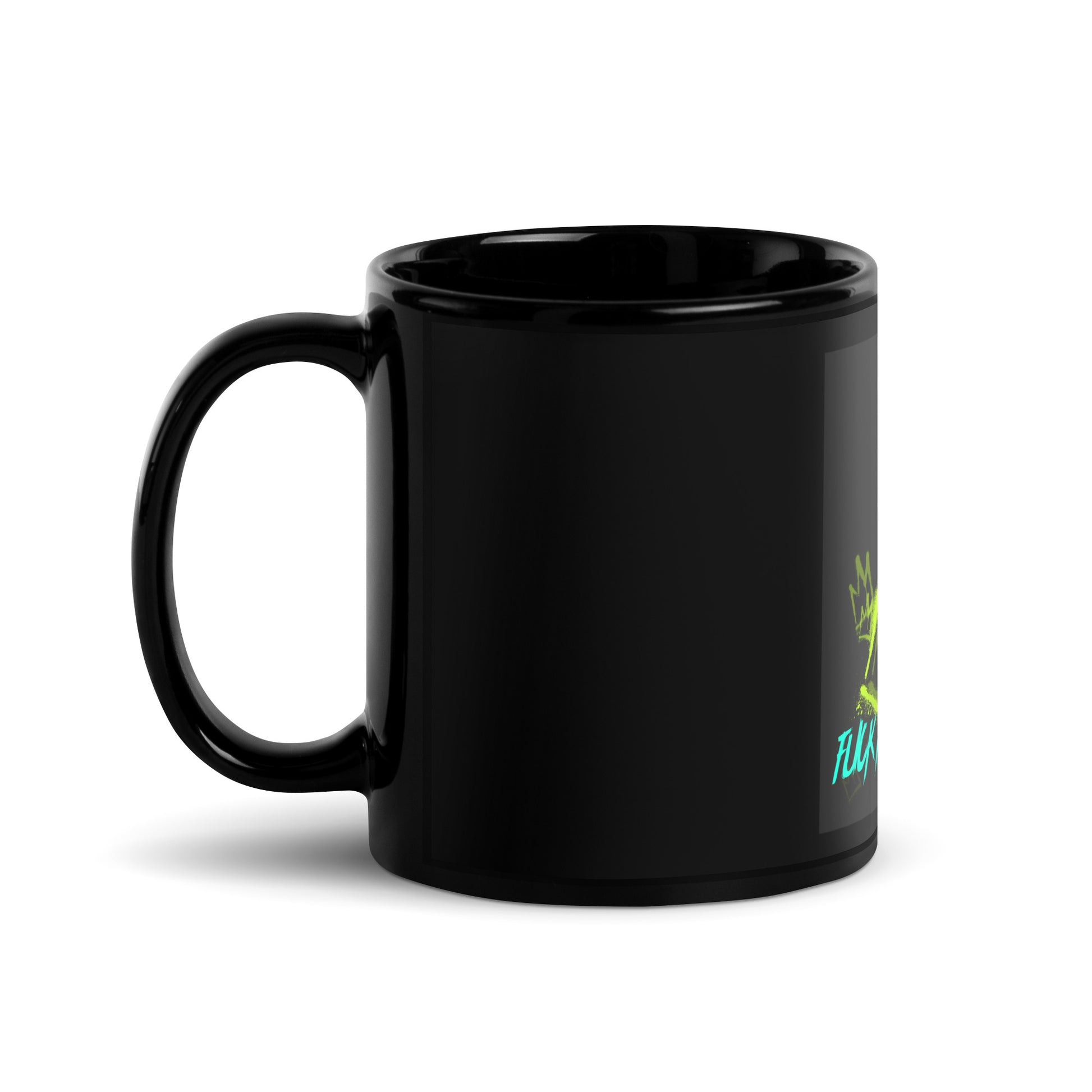 Fuck Antisemitism Graffiti | Black Glossy Mug