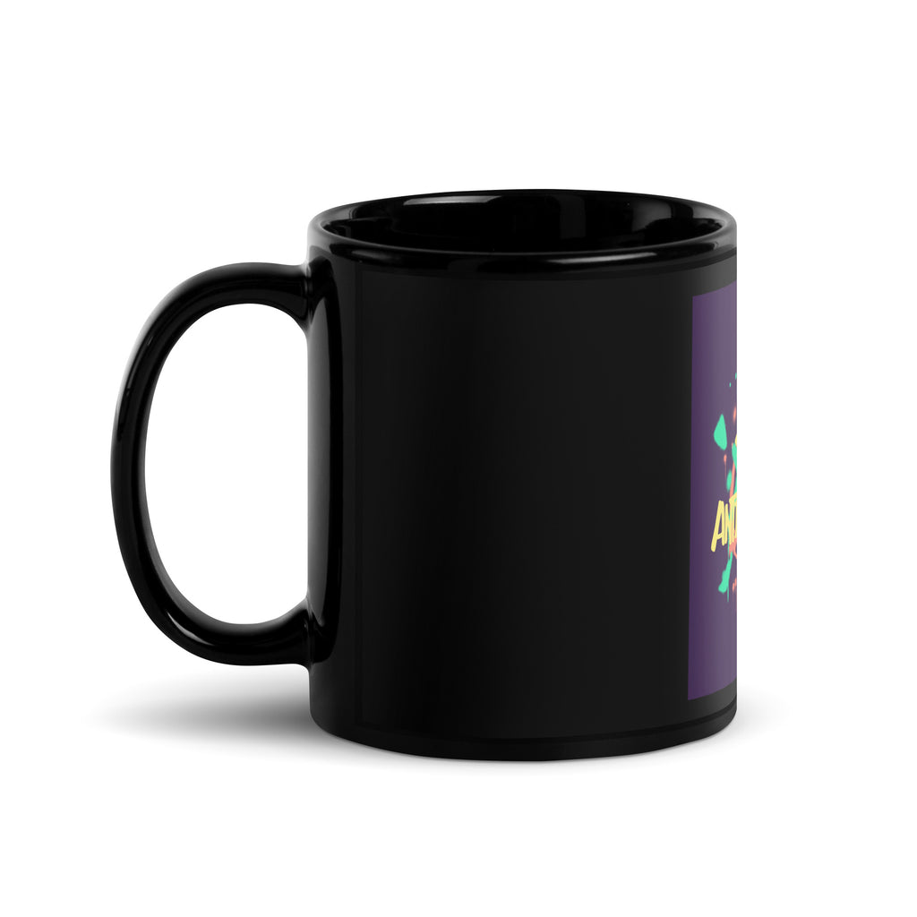 Fuck Antisemitism Graffiti | Black Glossy Mug