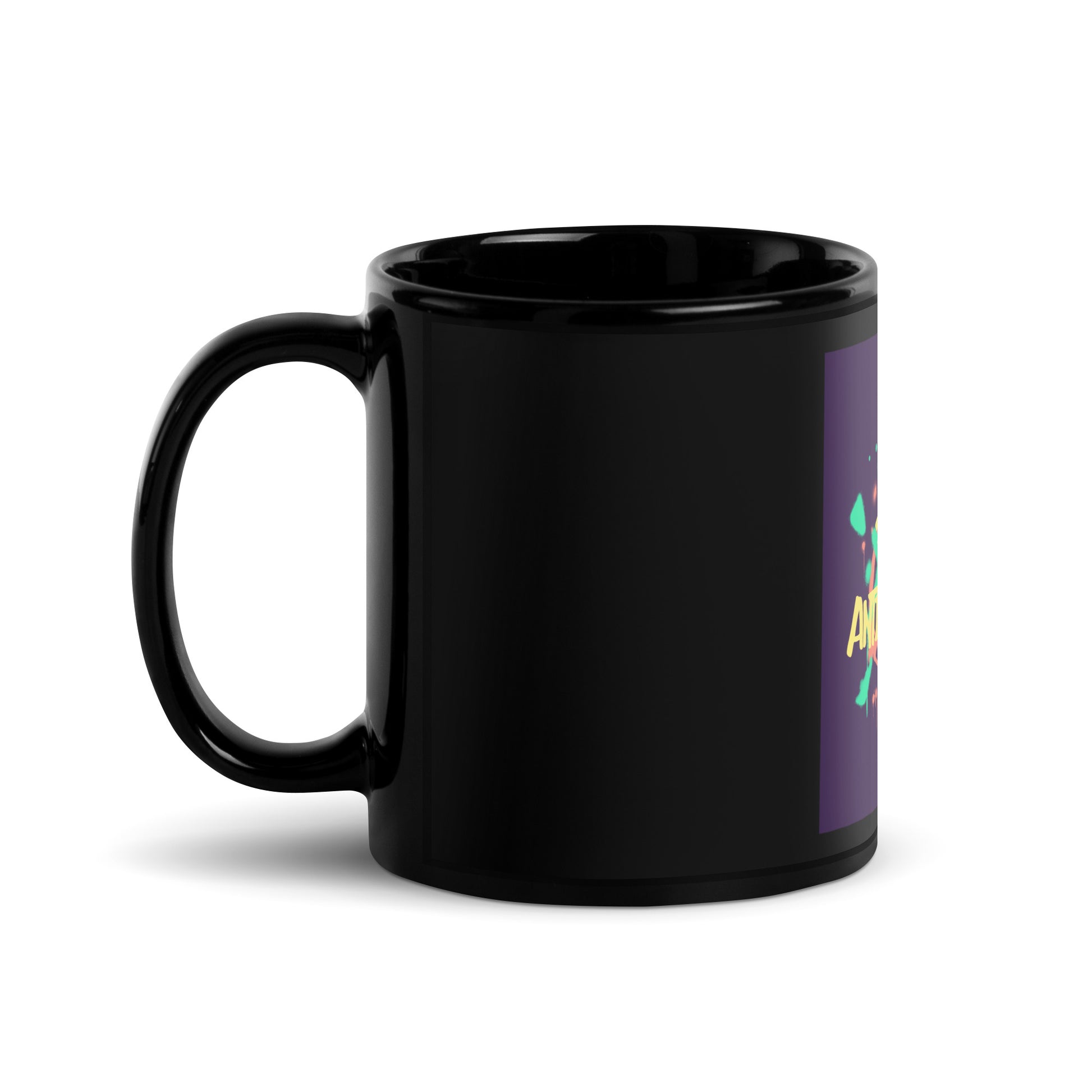 Fuck Antisemitism Graffiti | Black Glossy Mug