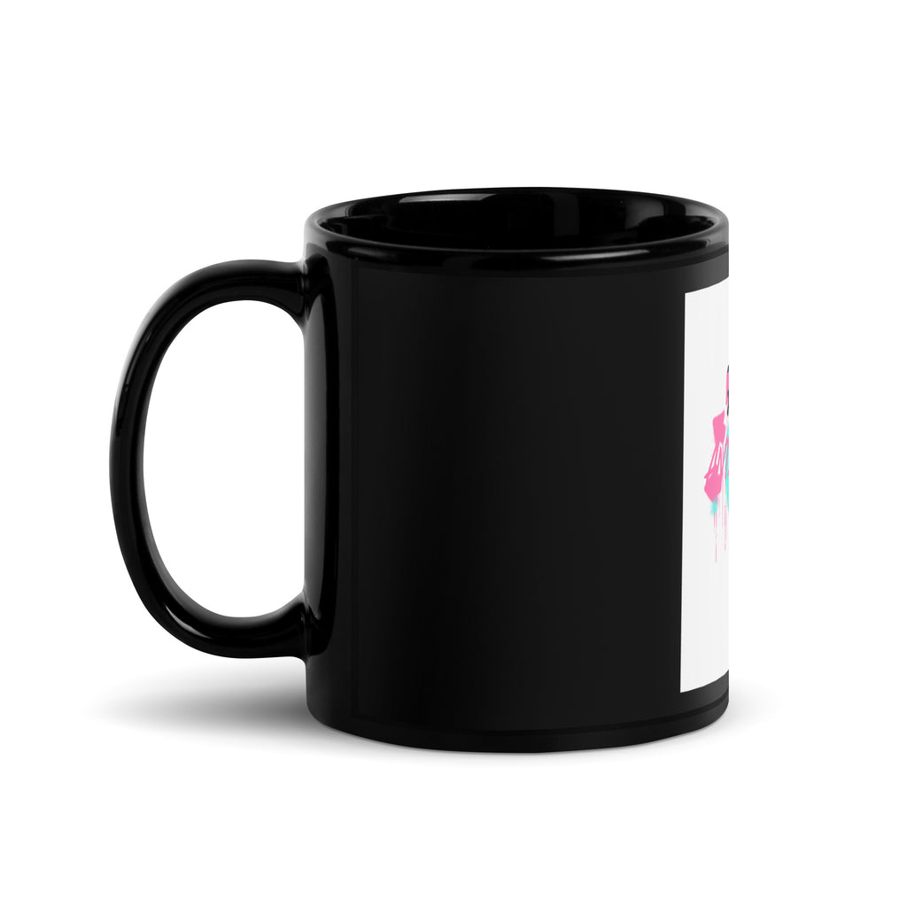 Fuck Antisemitism Graffiti | Black Glossy Mug