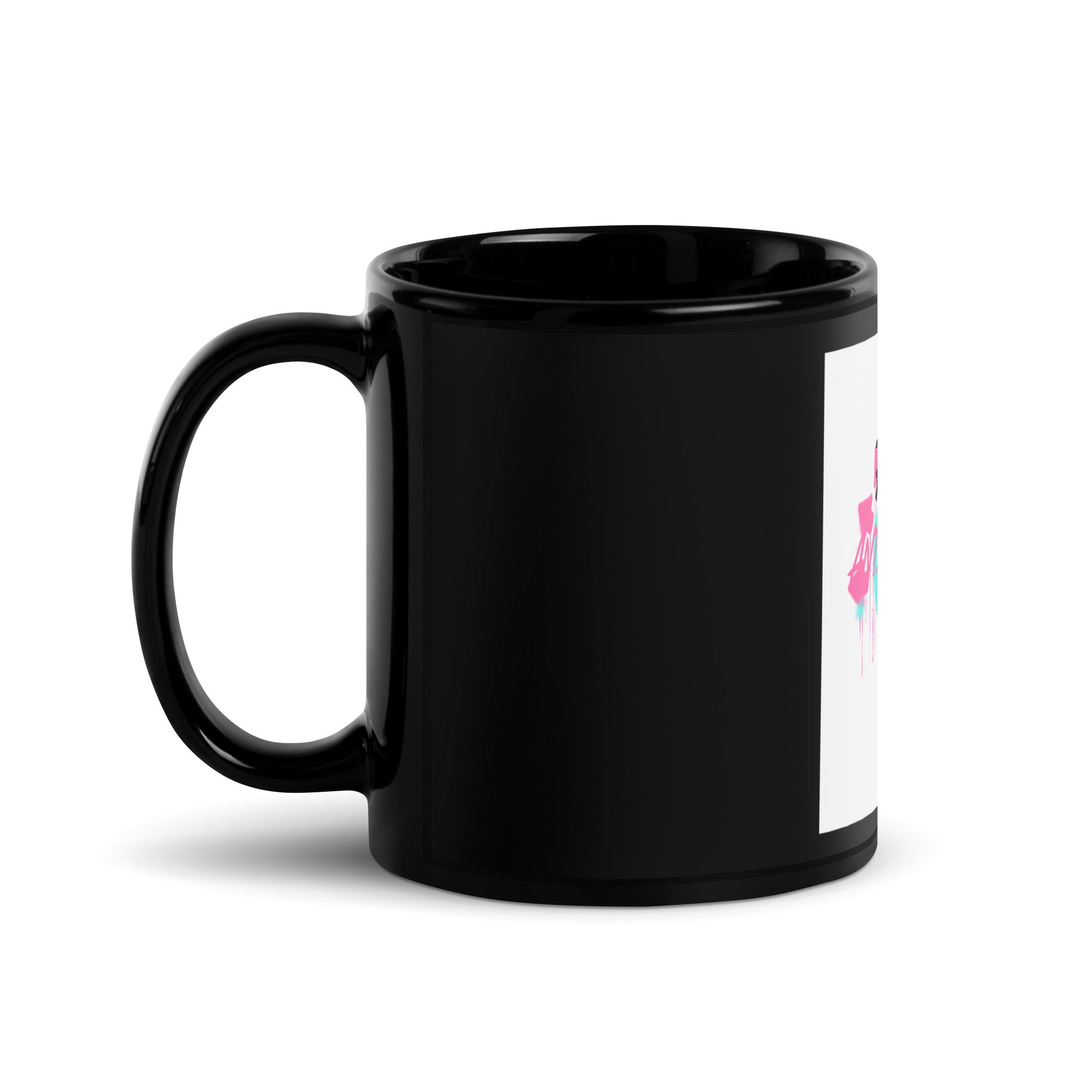 Fuck Antisemitism Graffiti | Black Glossy Mug