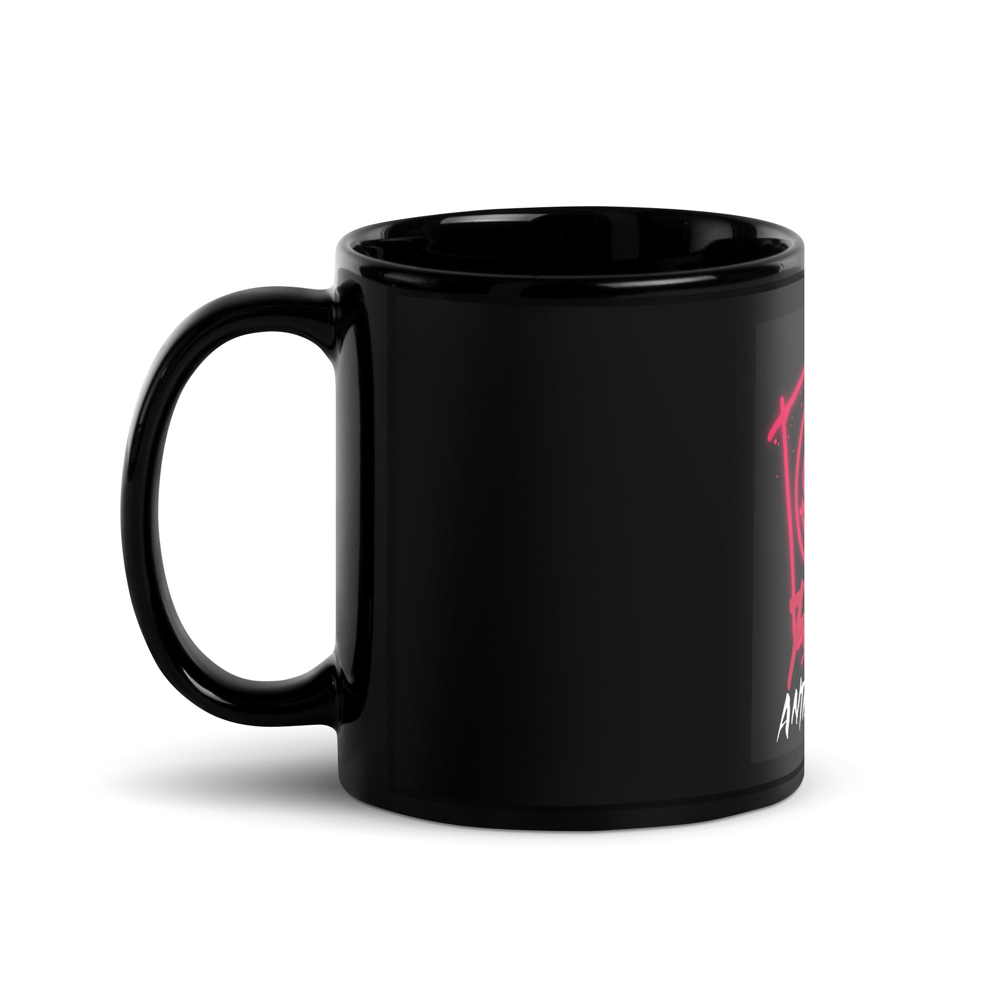 Fuck Antisemitism Graffiti | Black Glossy Mug