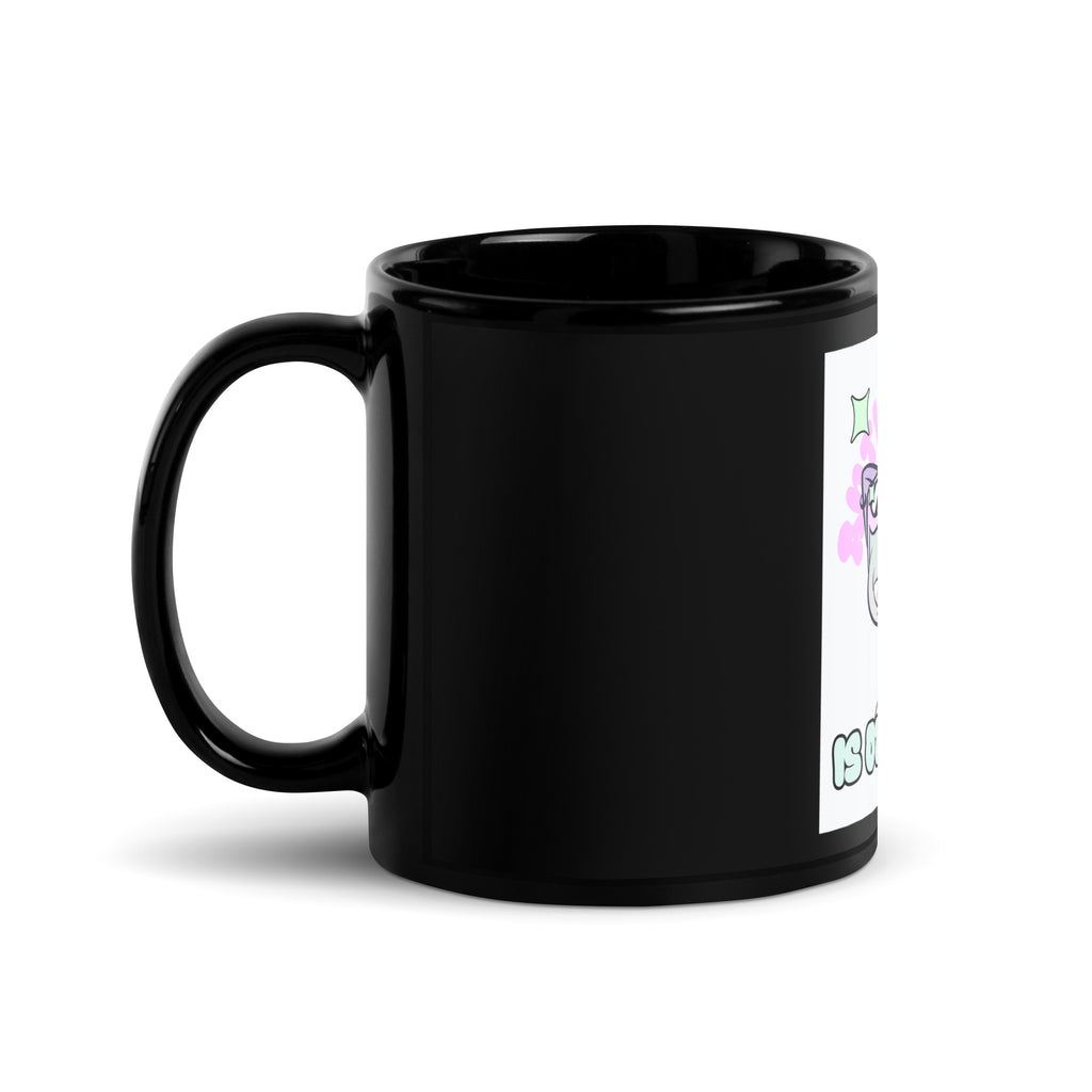 Cool Cat | Antisemitism Is Outdated | Black Glossy Mug