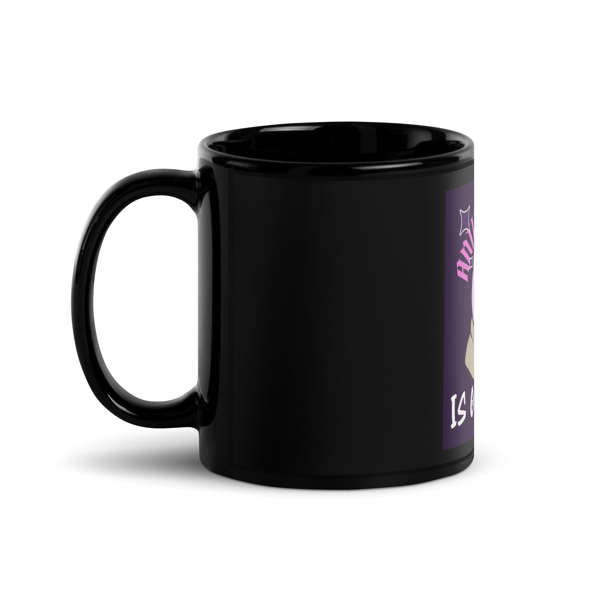 Cool Cat | Antisemitism Is Outdated | Black Glossy Mug