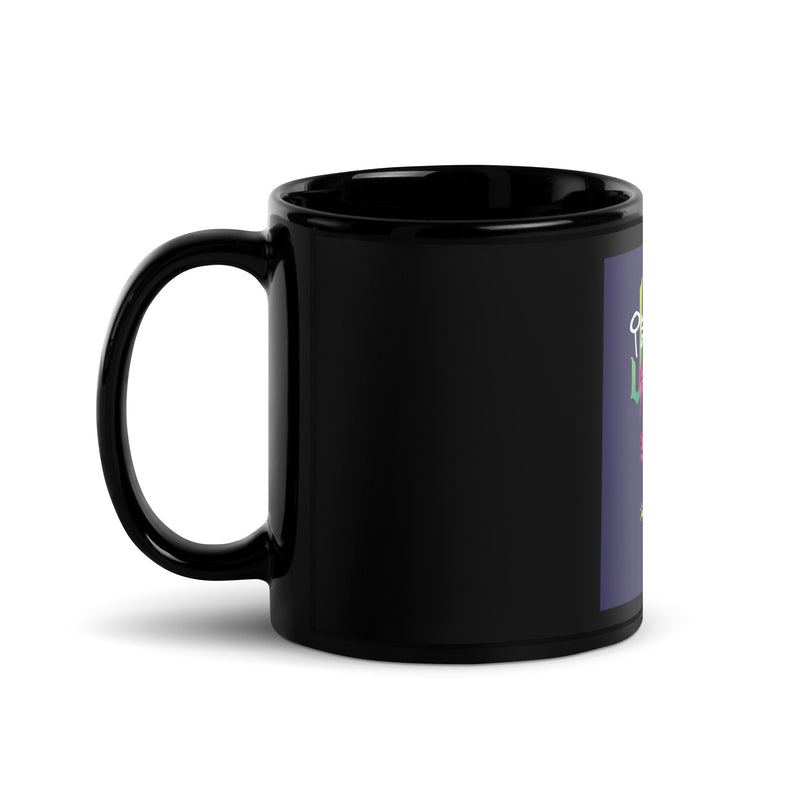 I Stand With Jews | Flower Christian Bible Verse | Black Glossy Mug