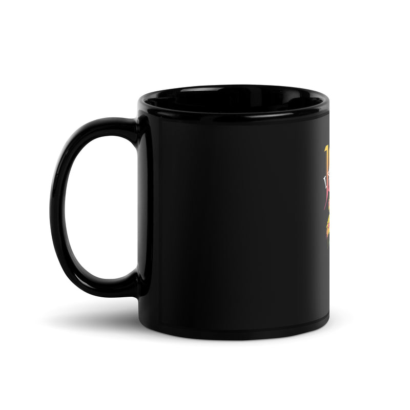 I Stand With Jews | Flower Christian Bible Verse | Black Glossy Mug