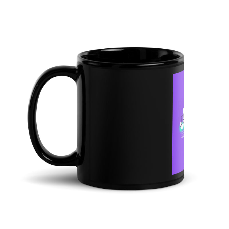 I Stand With Jews Graffiti Bible Verse | Black Glossy Mug
