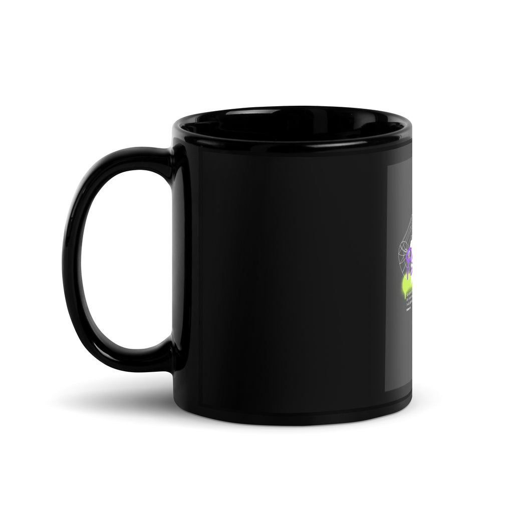 I Stand With Jews Graffiti Bible Verse | Black Glossy Mug