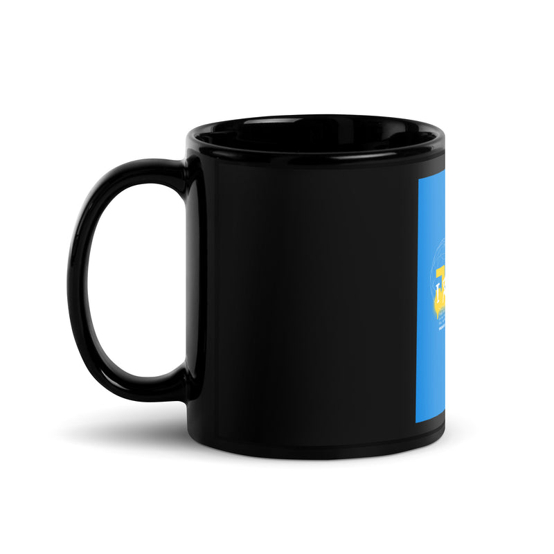 I Stand With Jews Graffiti Bible Verse | Black Glossy Mug