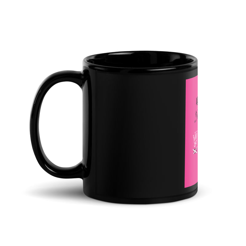 No Go Graffiti Doodle | Antisemitism | Black Glossy Mug