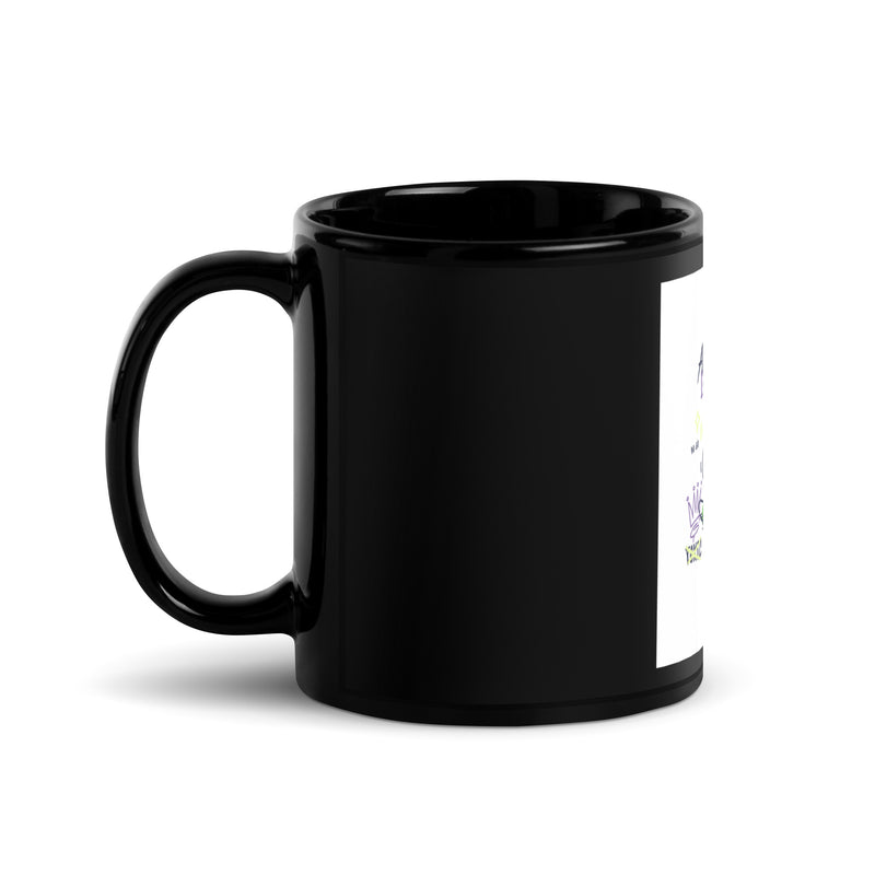 No Go Graffiti Doodle | Antisemitism | Black Glossy Mug