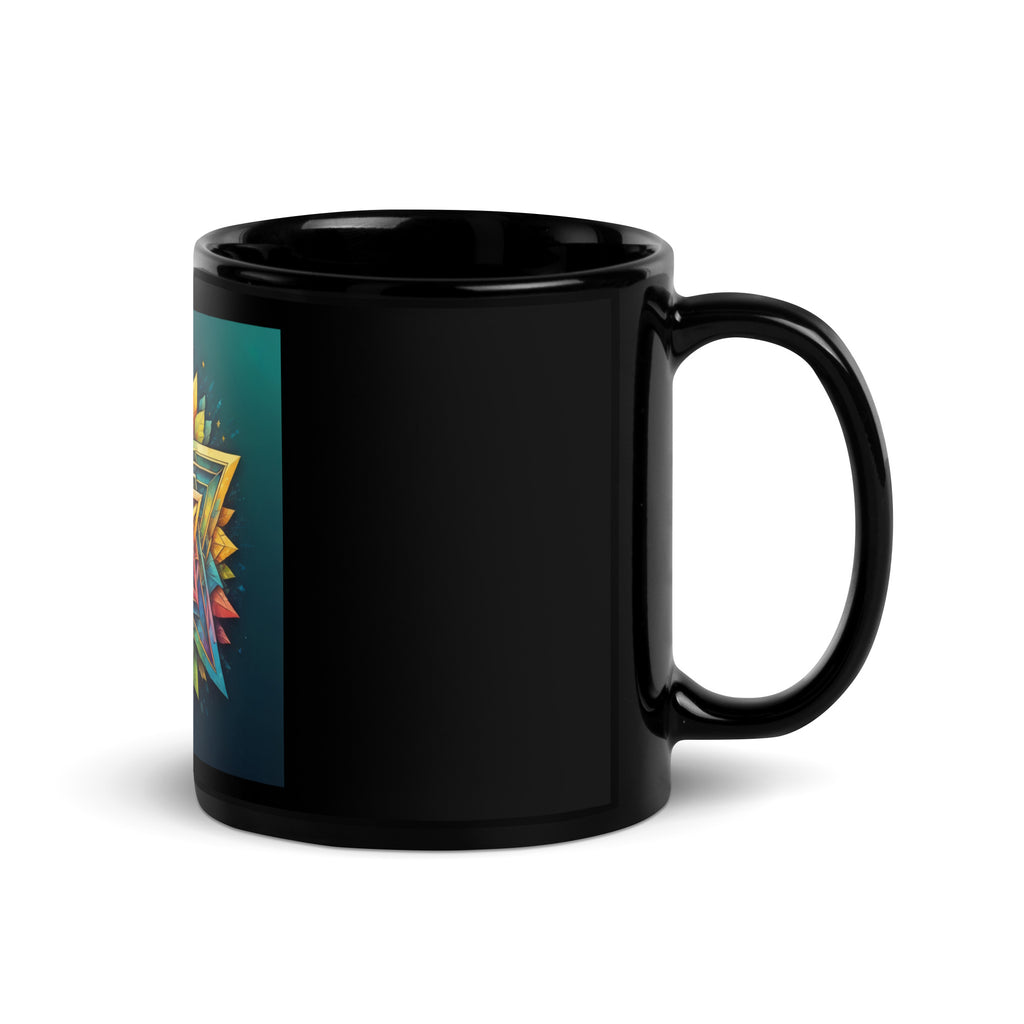 Vibrant Song | Star of David | Black Glossy Mug Jouparty