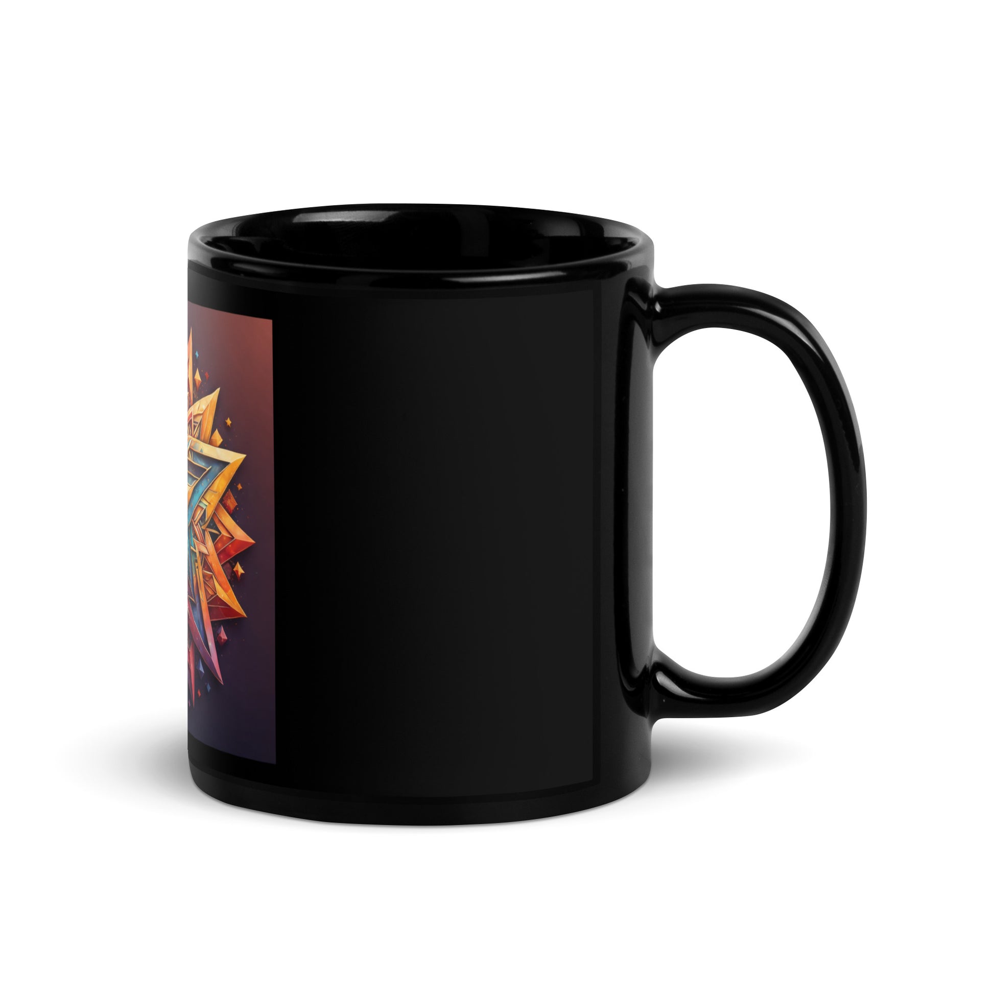 Vibrant Song | Star of David | Black Glossy Mug Jouparty