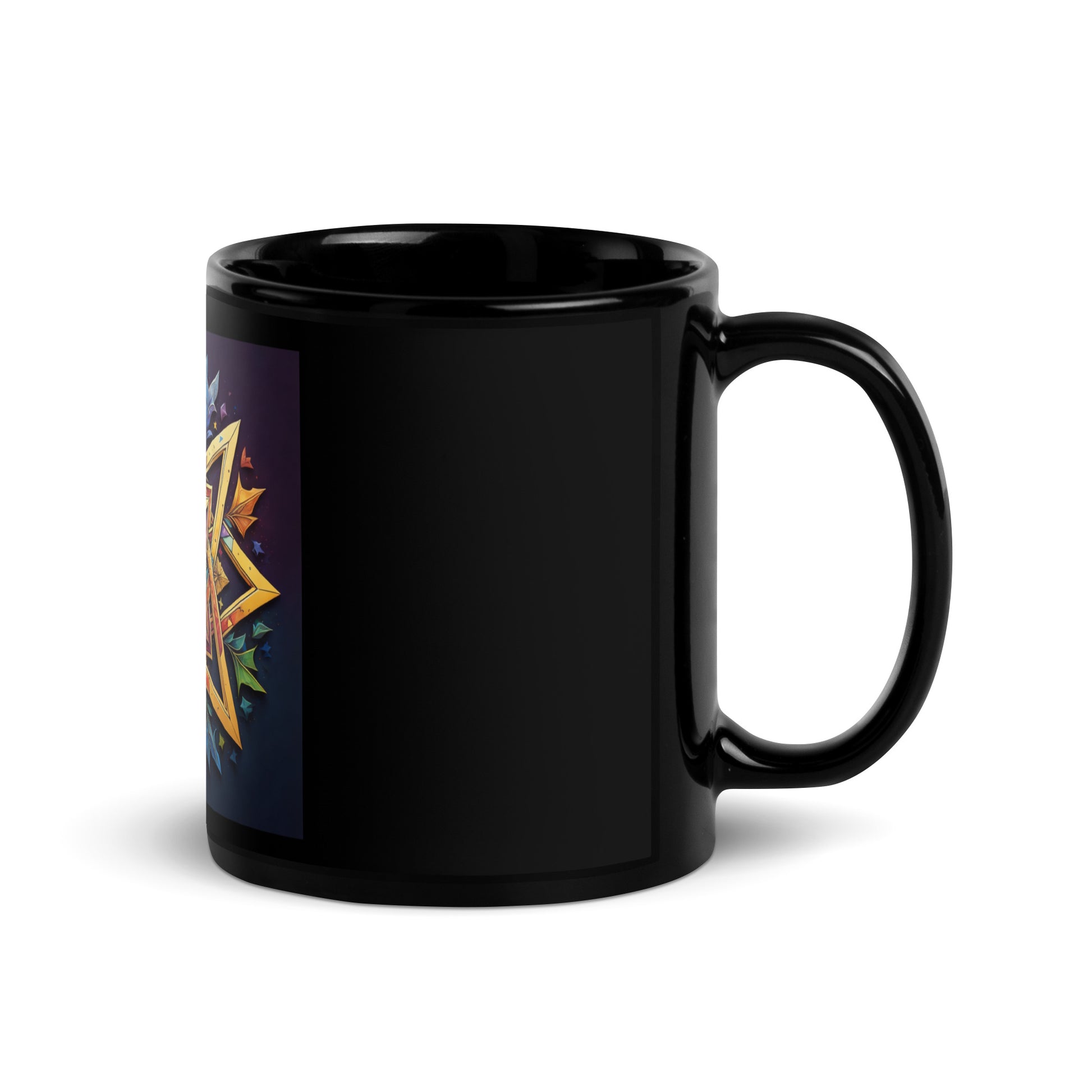 Vibrant Song | Star of David | Black Glossy Mug Jouparty