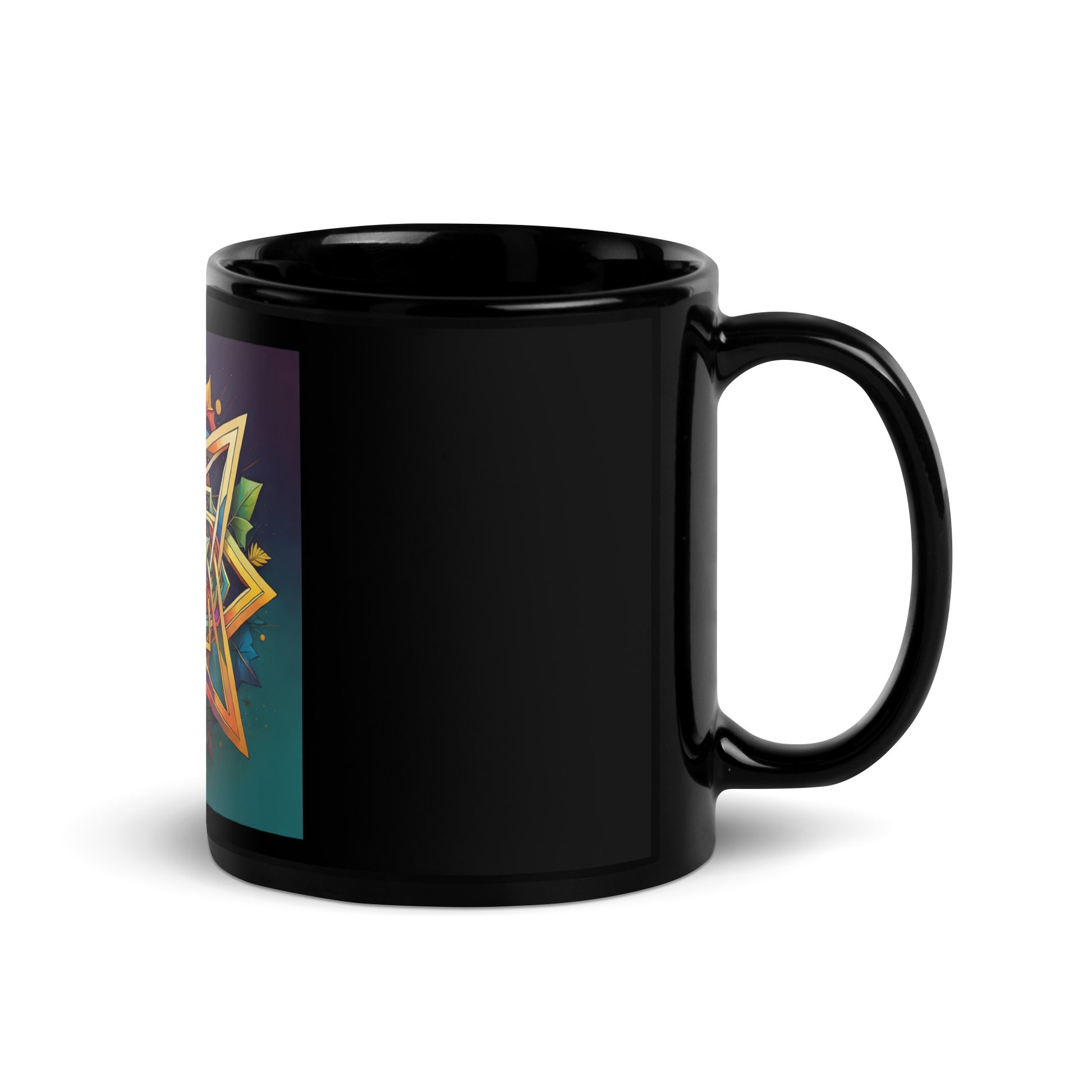 Vibrant Song | Star of David | Black Glossy Mug Jouparty