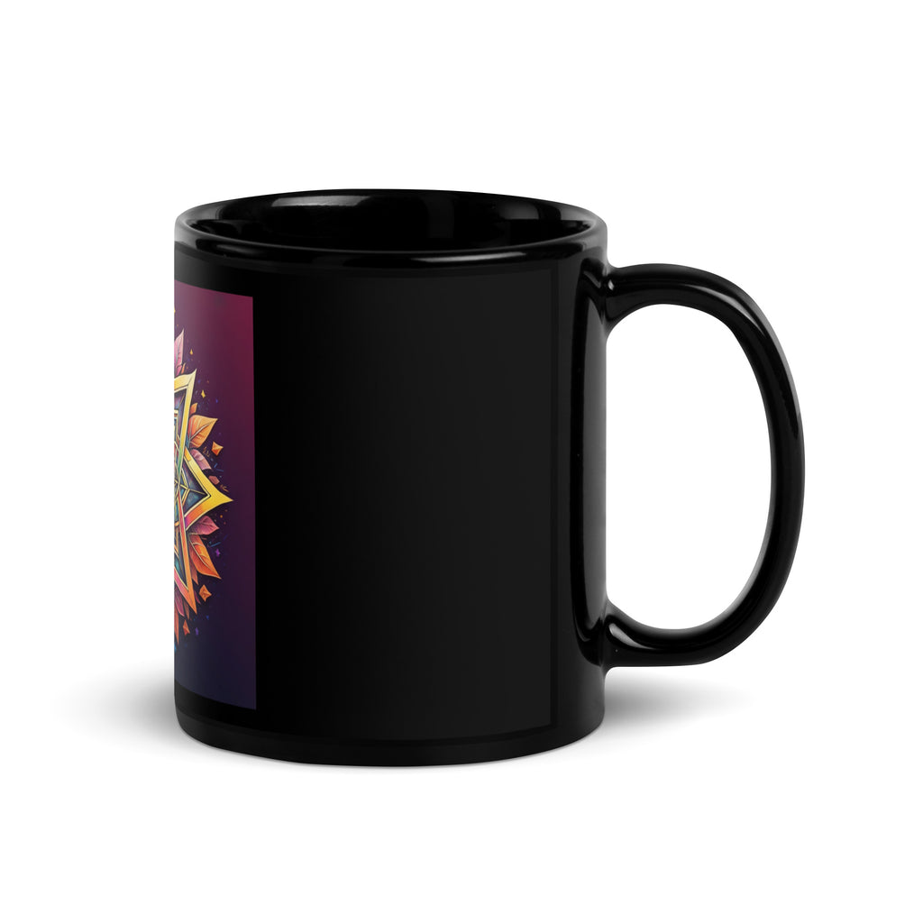 Vibrant Song | Star of David | Black Glossy Mug Jouparty