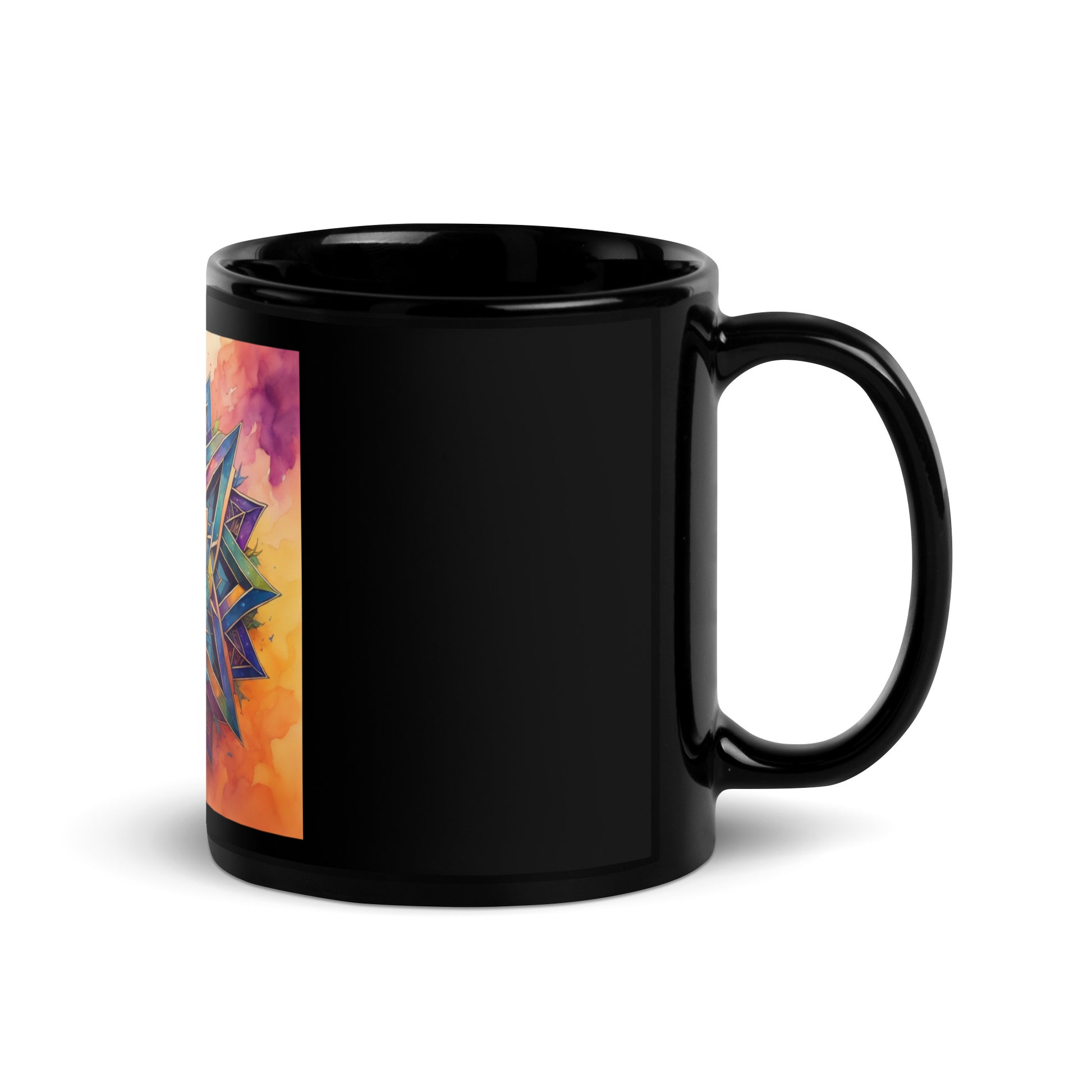 Vibrant Song | Star of David | Black Glossy Mug Jouparty