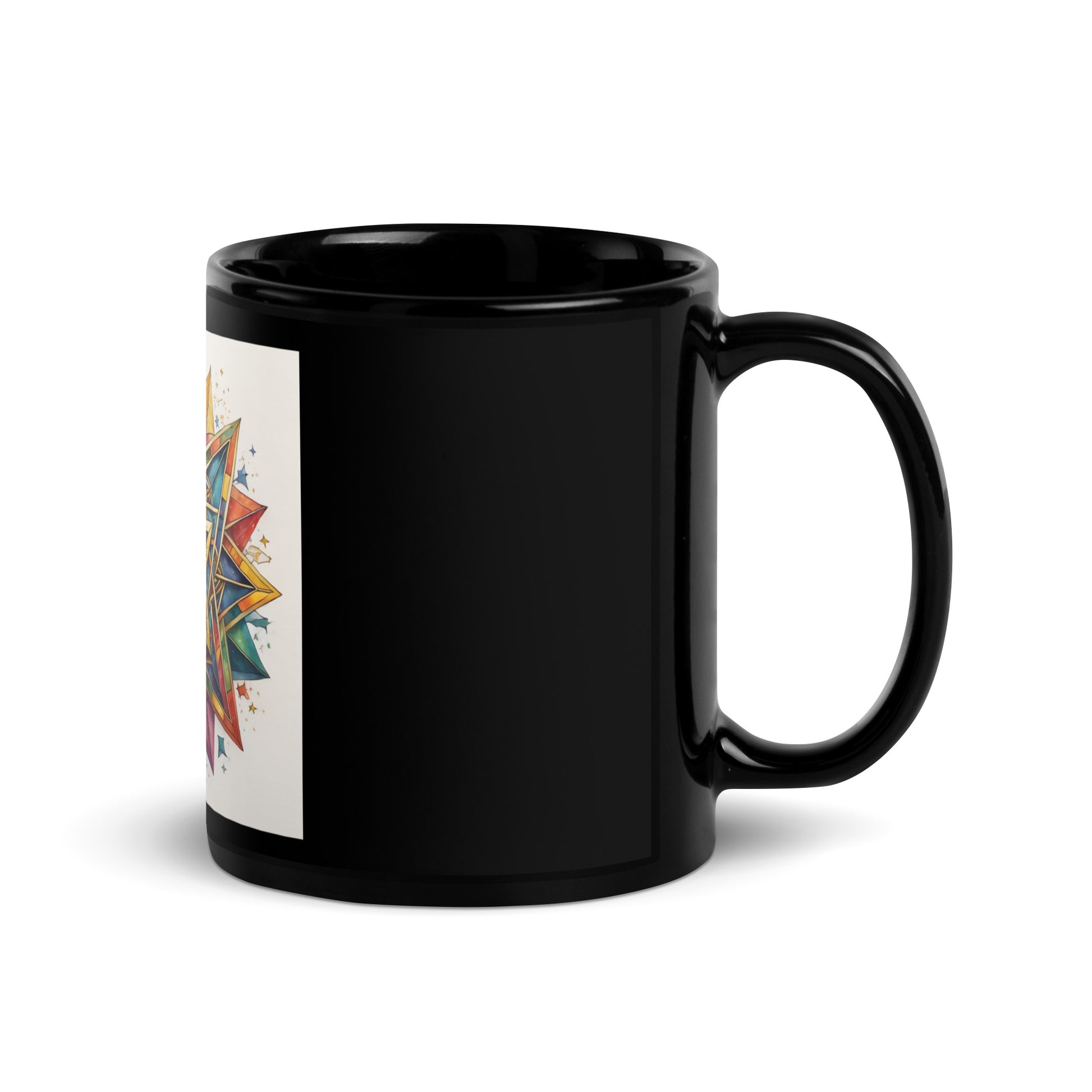 Vibrant Song | Star of David | Black Glossy Mug Jouparty