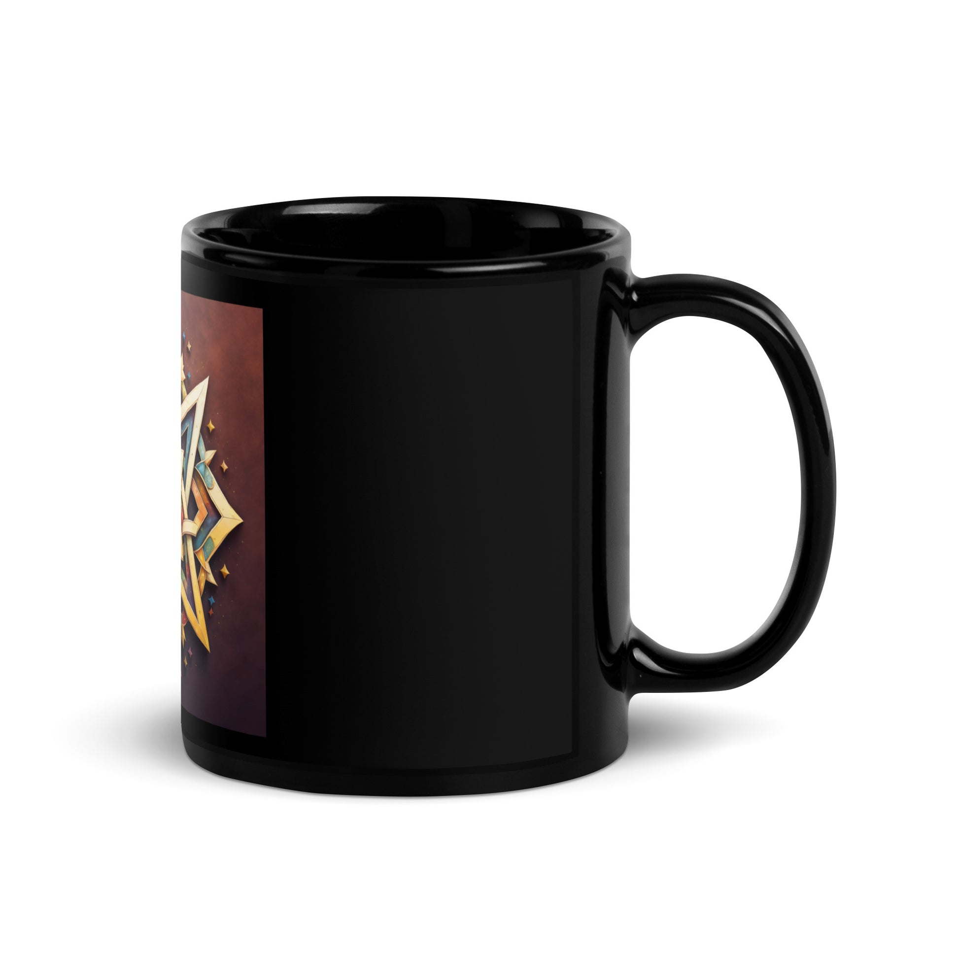Vibrant Song | Star of David | Black Glossy Mug Jouparty