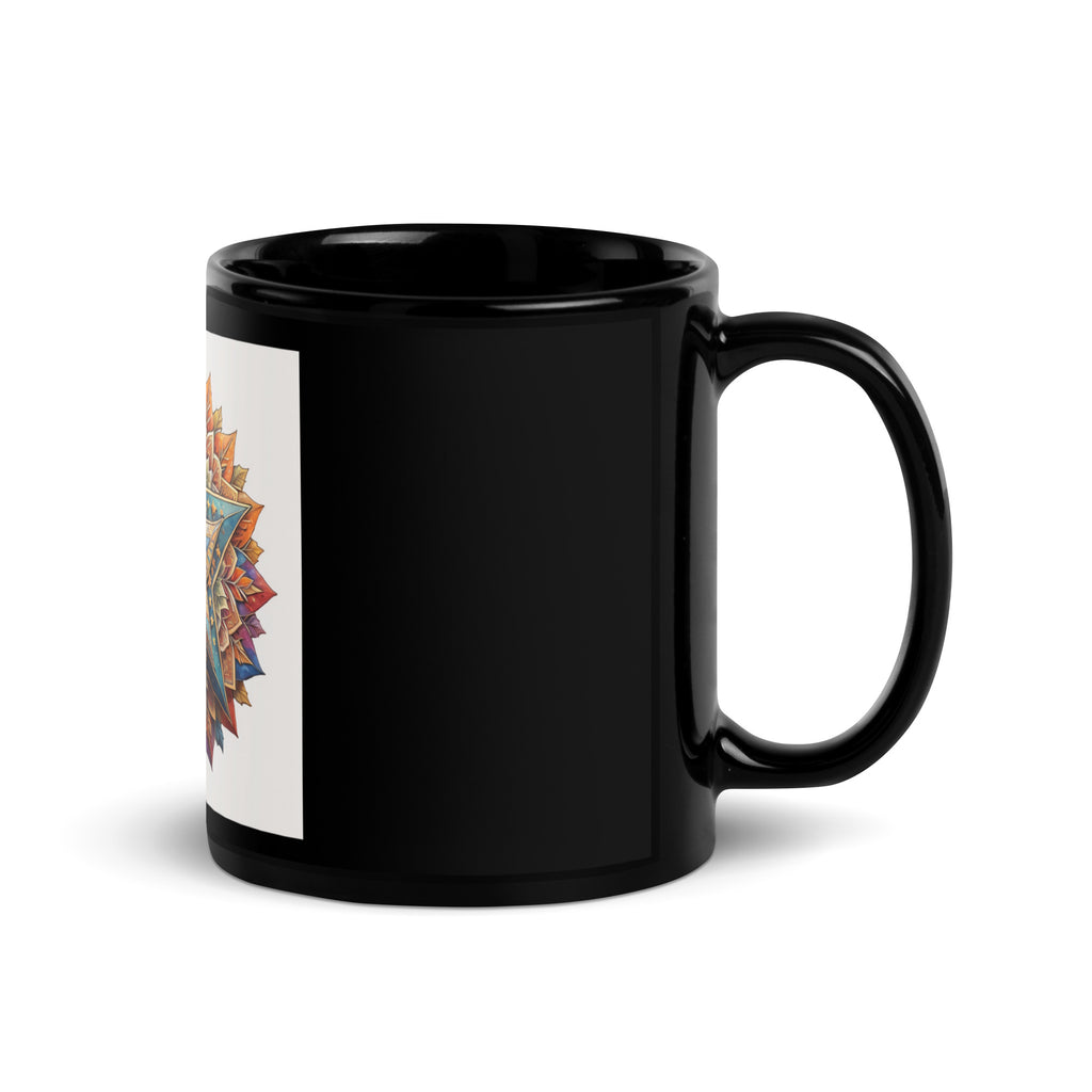 Vibrant Song | Star of David | Black Glossy Mug Jouparty
