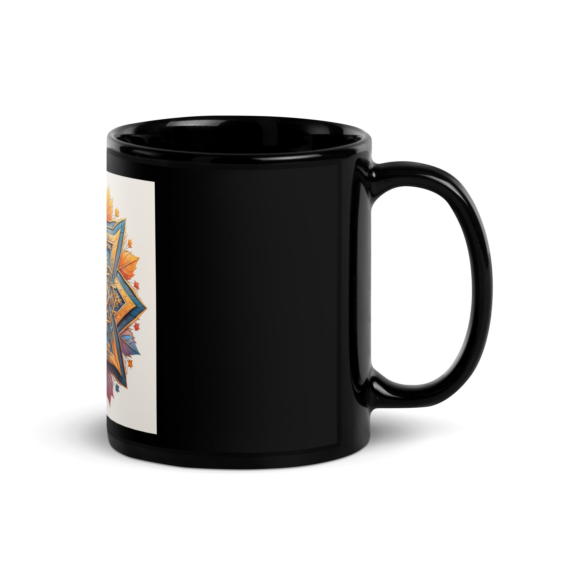Vibrant Song | Star of David | Black Glossy Mug Jouparty