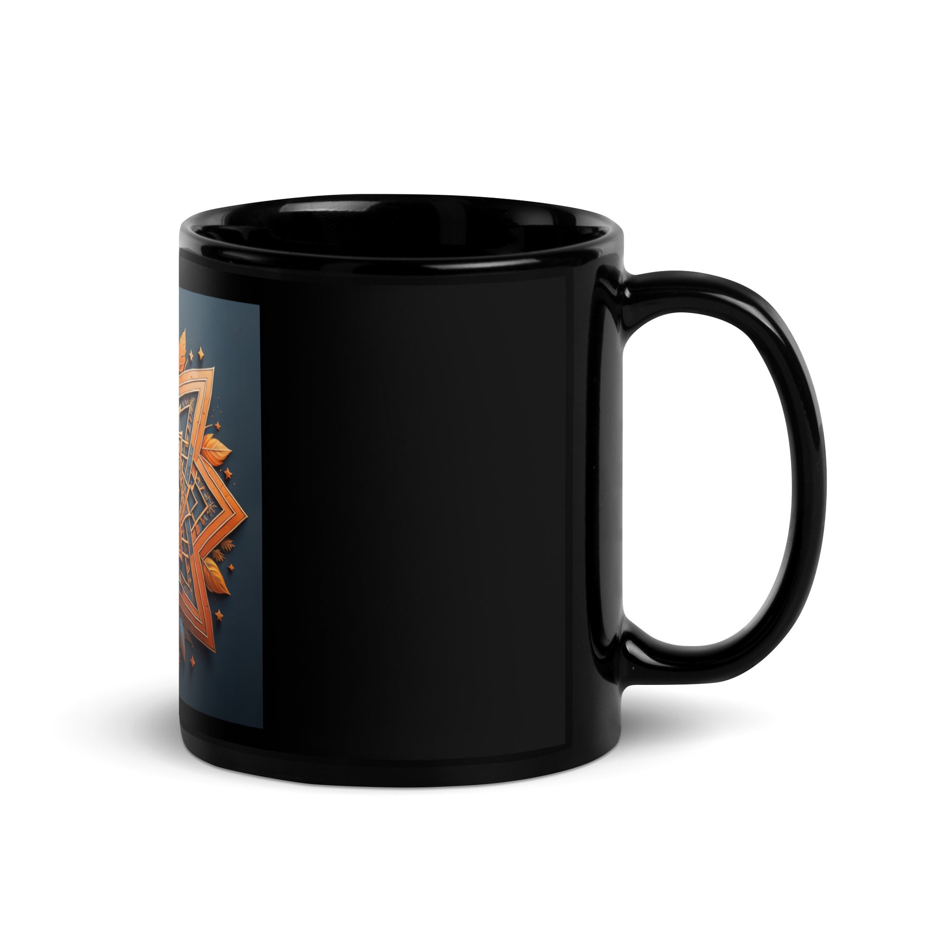 Vibrant Song | Star of David | Black Glossy Mug Jouparty