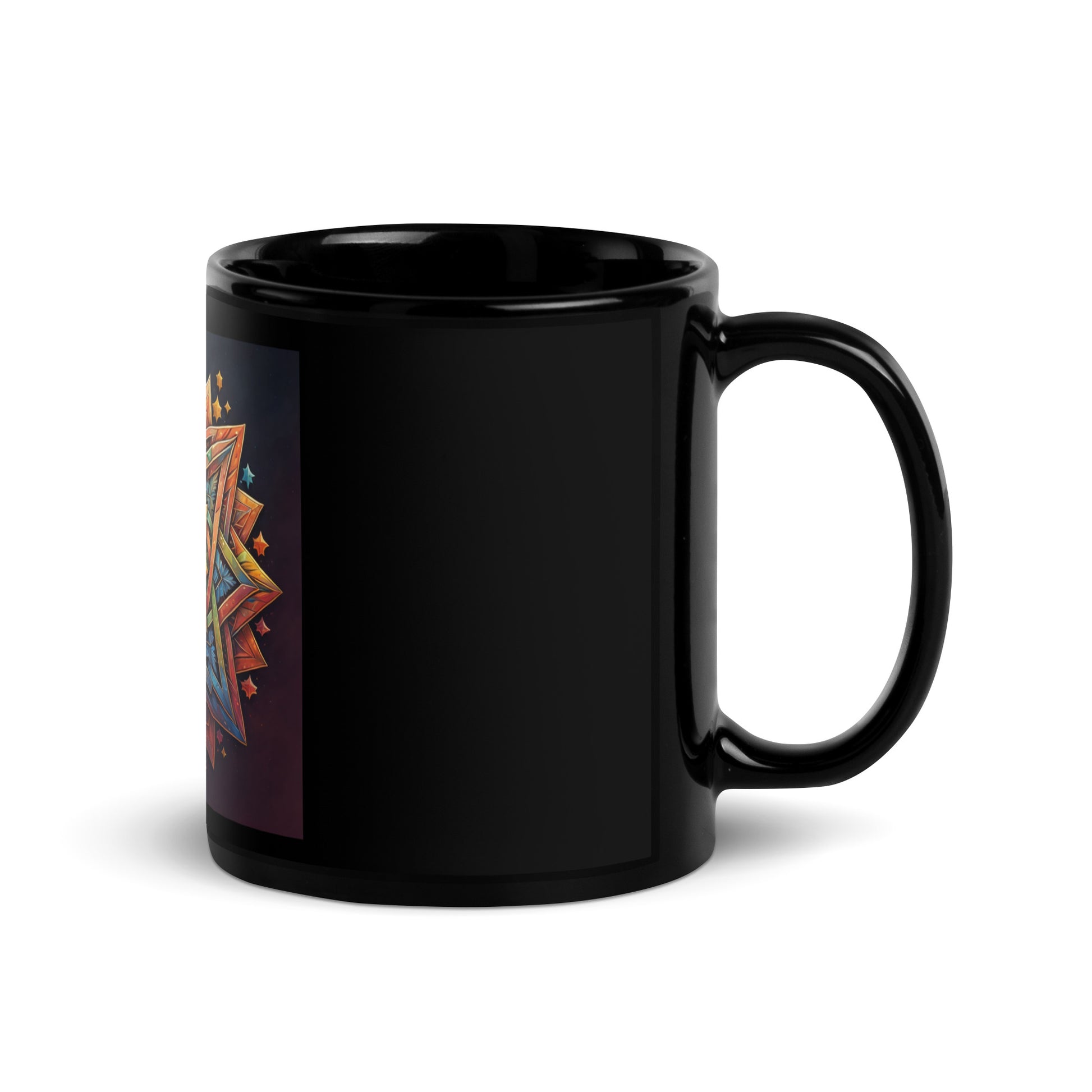 Vibrant Song | Star of David | Black Glossy Mug Jouparty