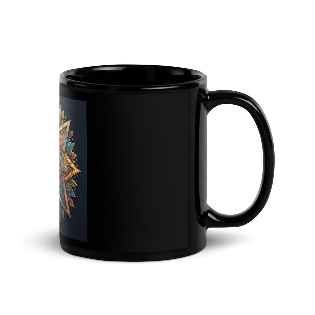 Vibrant Song | Star of David | Black Glossy Mug Jouparty