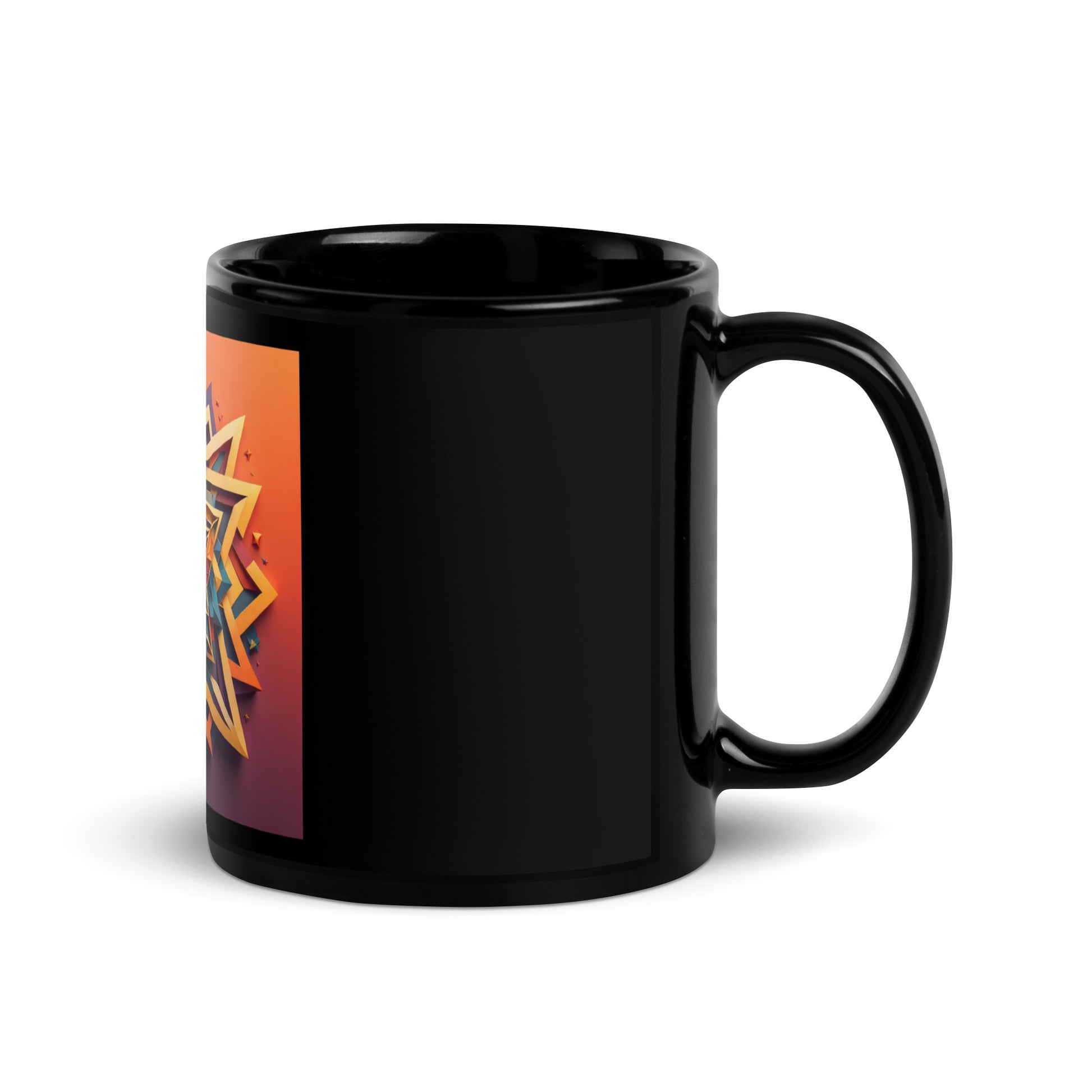 Vibrant Song | Star of David | Black Glossy Mug Jouparty