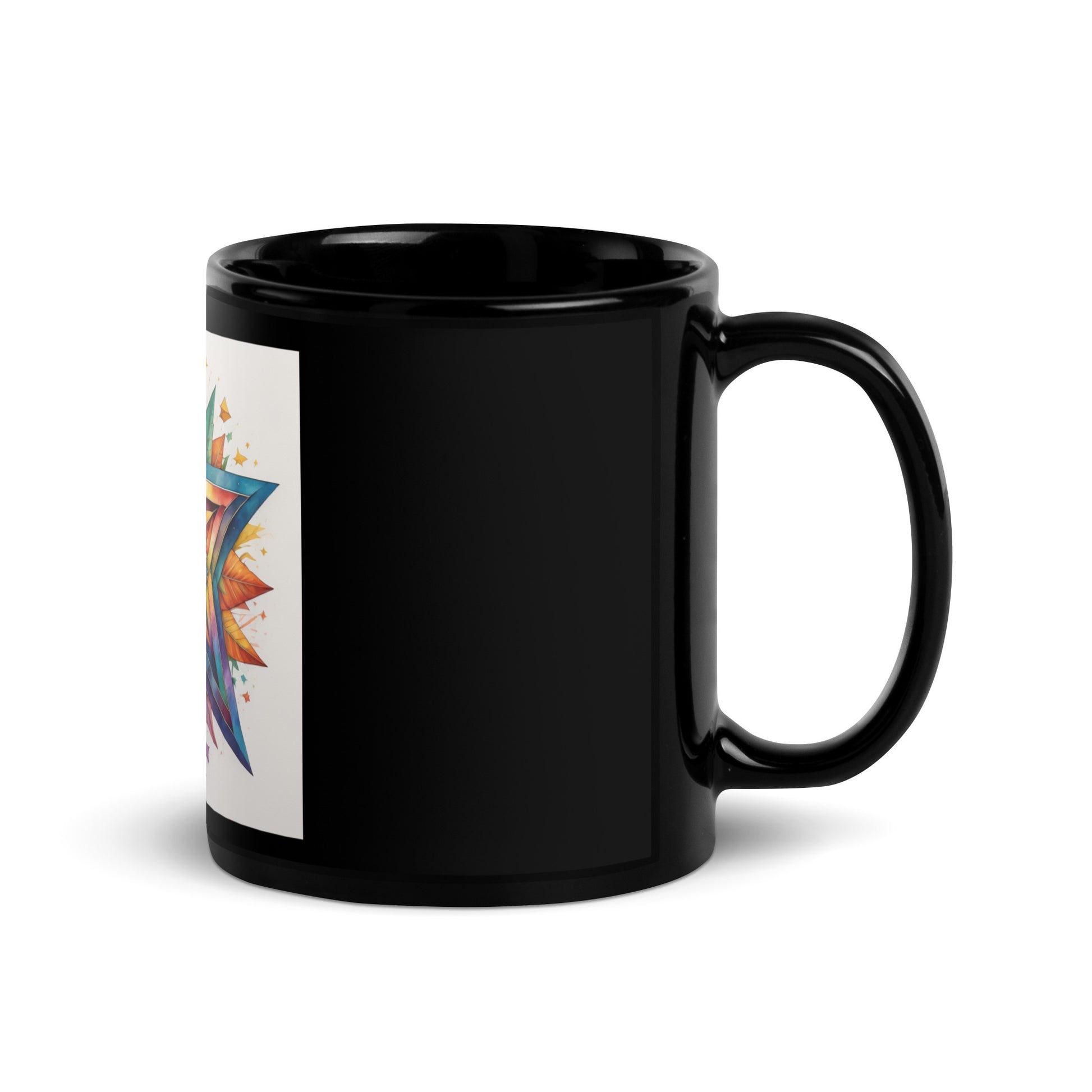 Vibrant Song | Star of David | Black Glossy Mug Jouparty