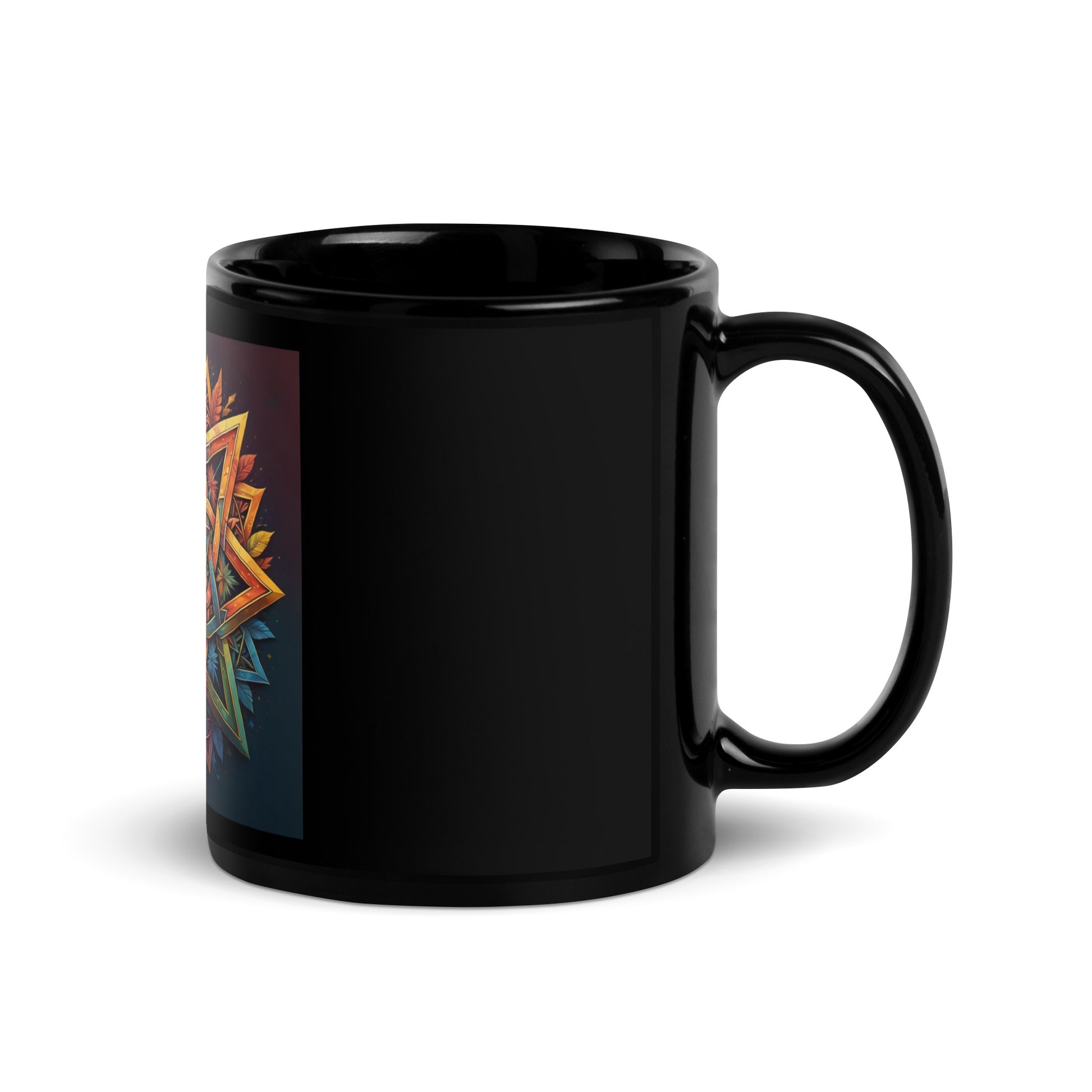 Vibrant Song | Star of David | Black Glossy Mug Jouparty