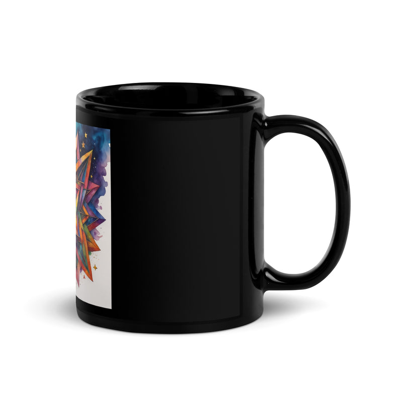 Vibrant Song | Star of David | Black Glossy Mug