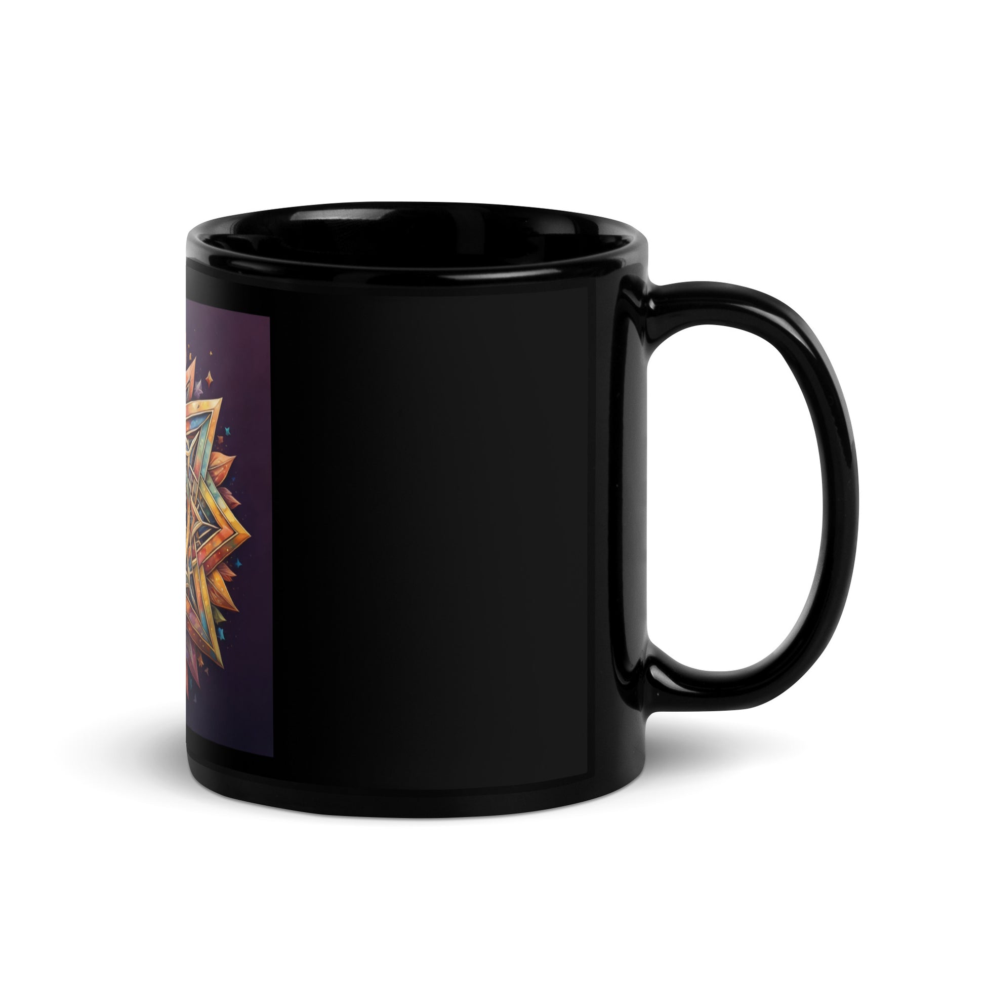 Vibrant Song | Star of David | Black Glossy Mug Jouparty
