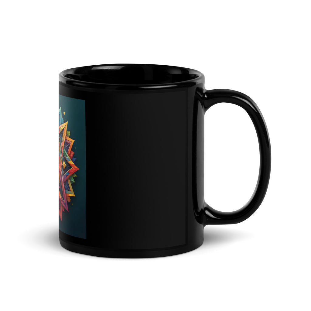 Vibrant Song | Star of David | Black Glossy Mug Jouparty