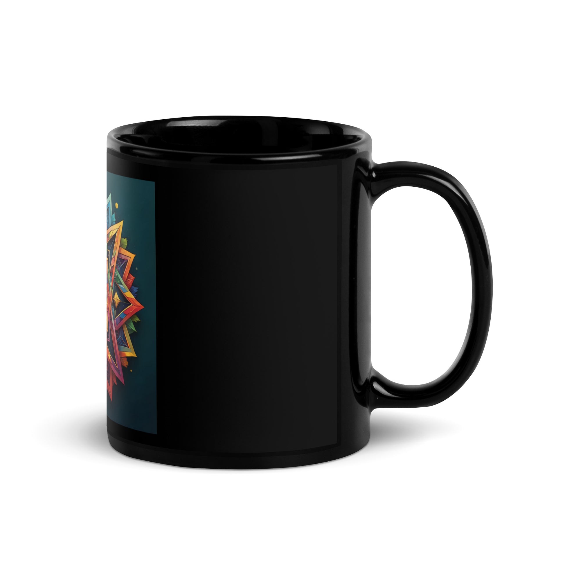 Vibrant Song | Star of David | Black Glossy Mug Jouparty