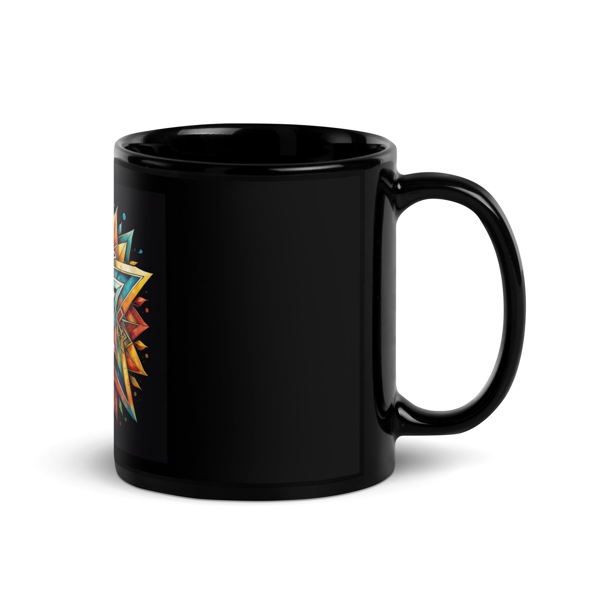 Vibrant Song | Star of David | Black Glossy Mug Jouparty