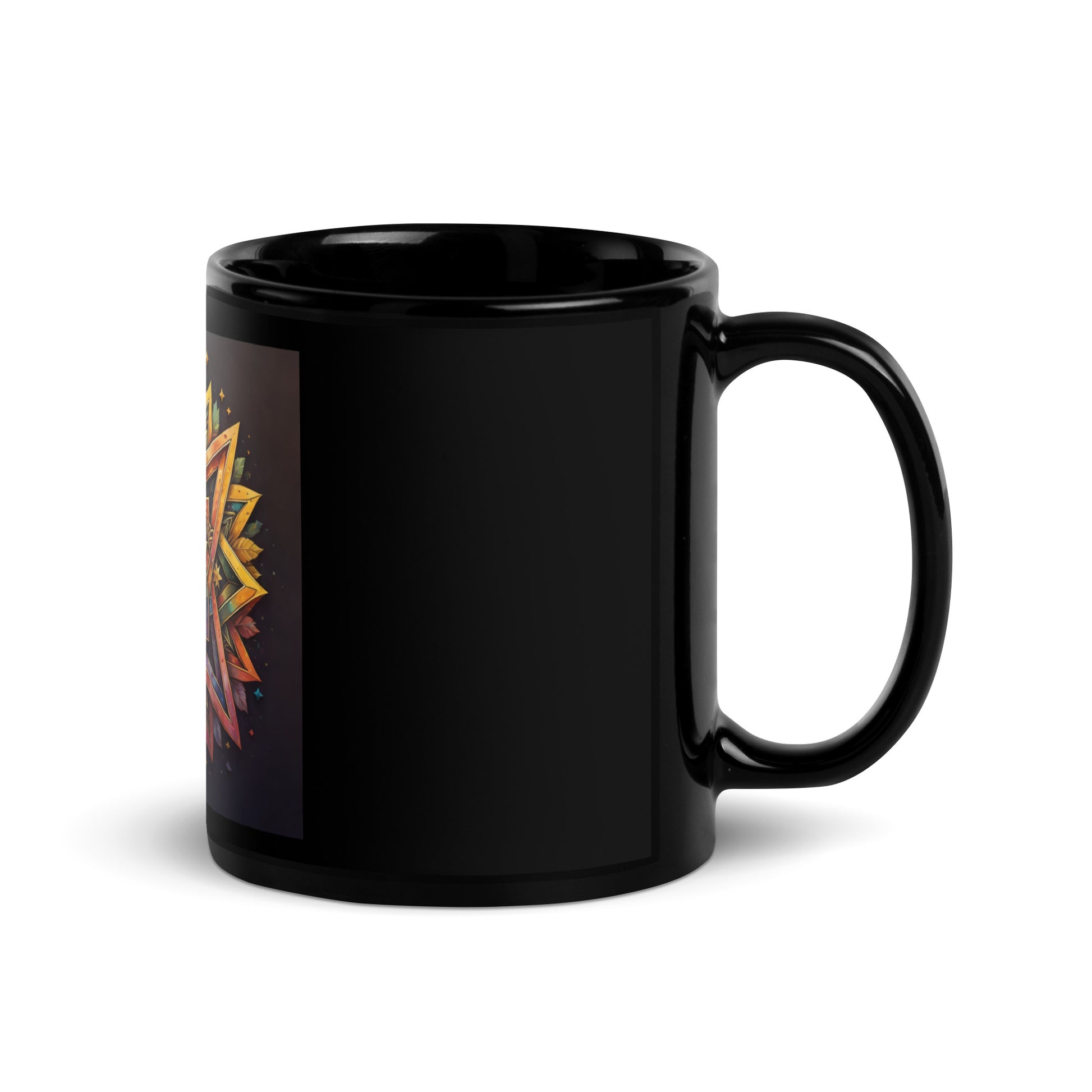 Vibrant Song | Star of David | Black Glossy Mug Jouparty