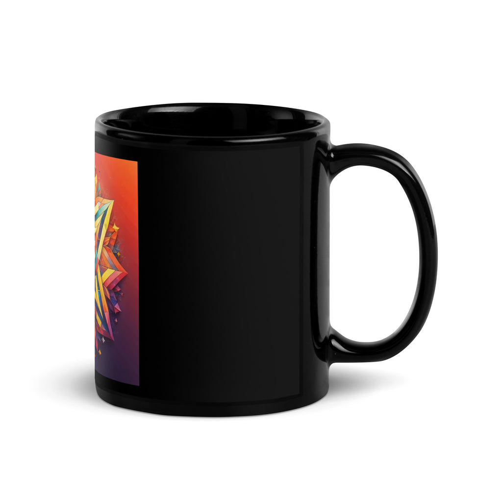 Vibrant Song | Star of David | Black Glossy Mug Jouparty