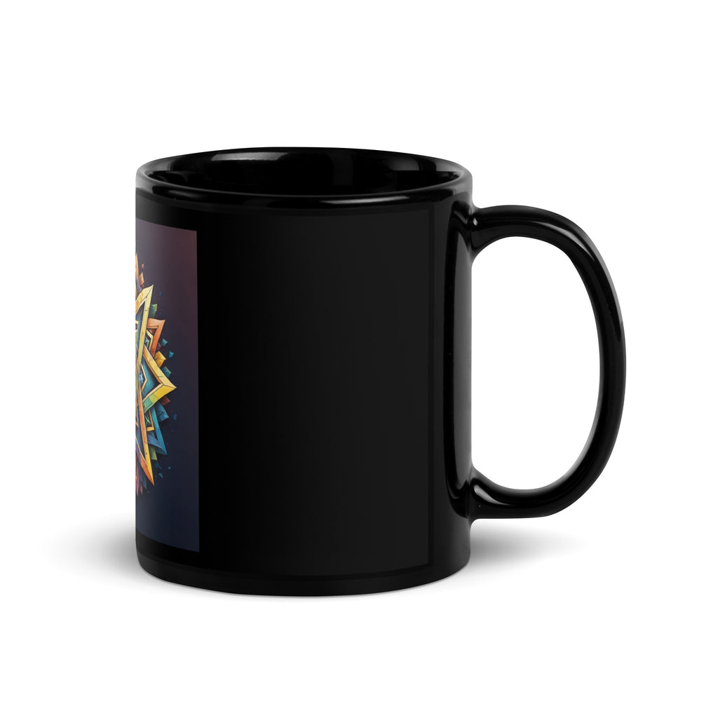 Vibrant Song | Star of David | Black Glossy Mug Jouparty